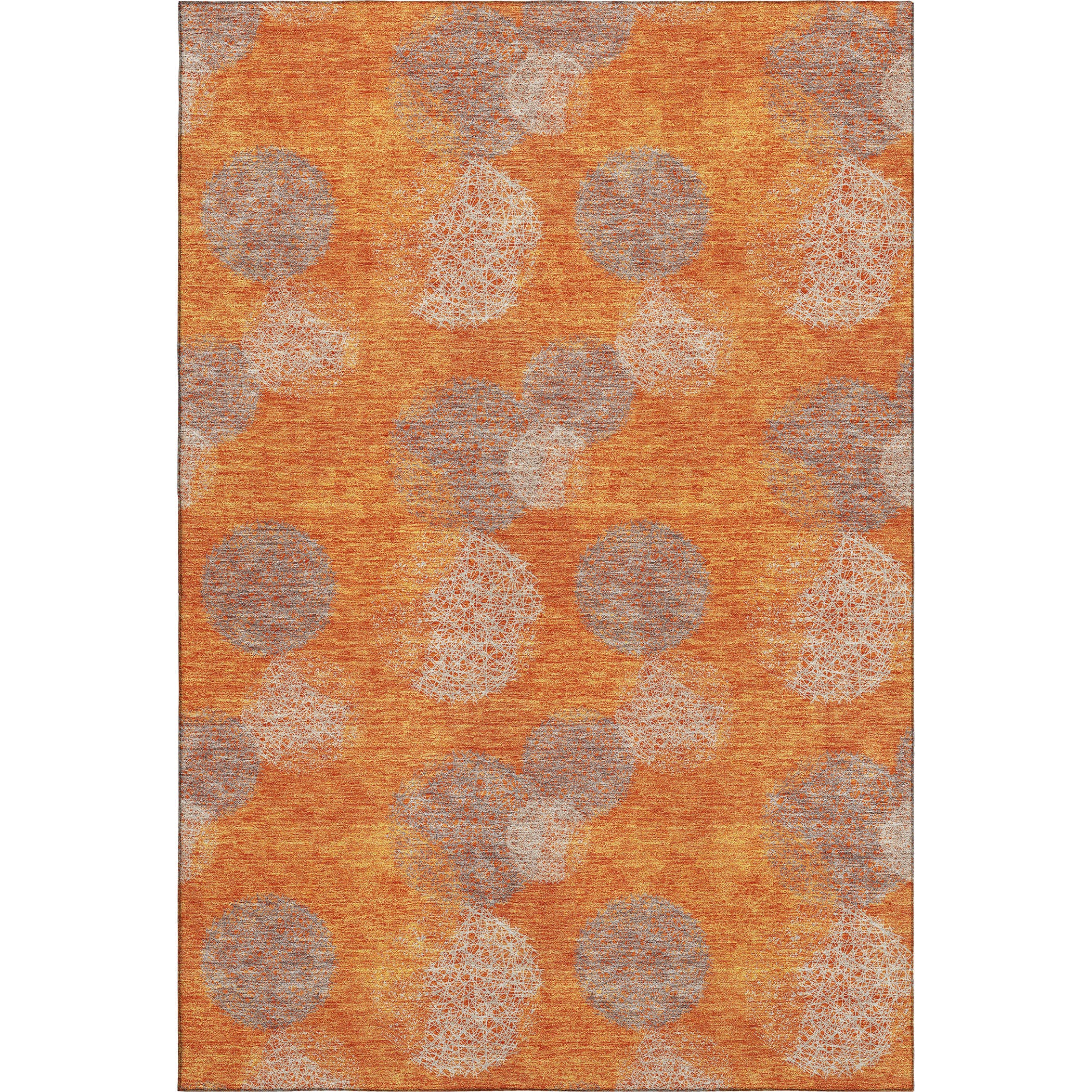 Santorini Machine Washable Transitional Orange Rug 2'6" x 3'10" #shape_Rectangle