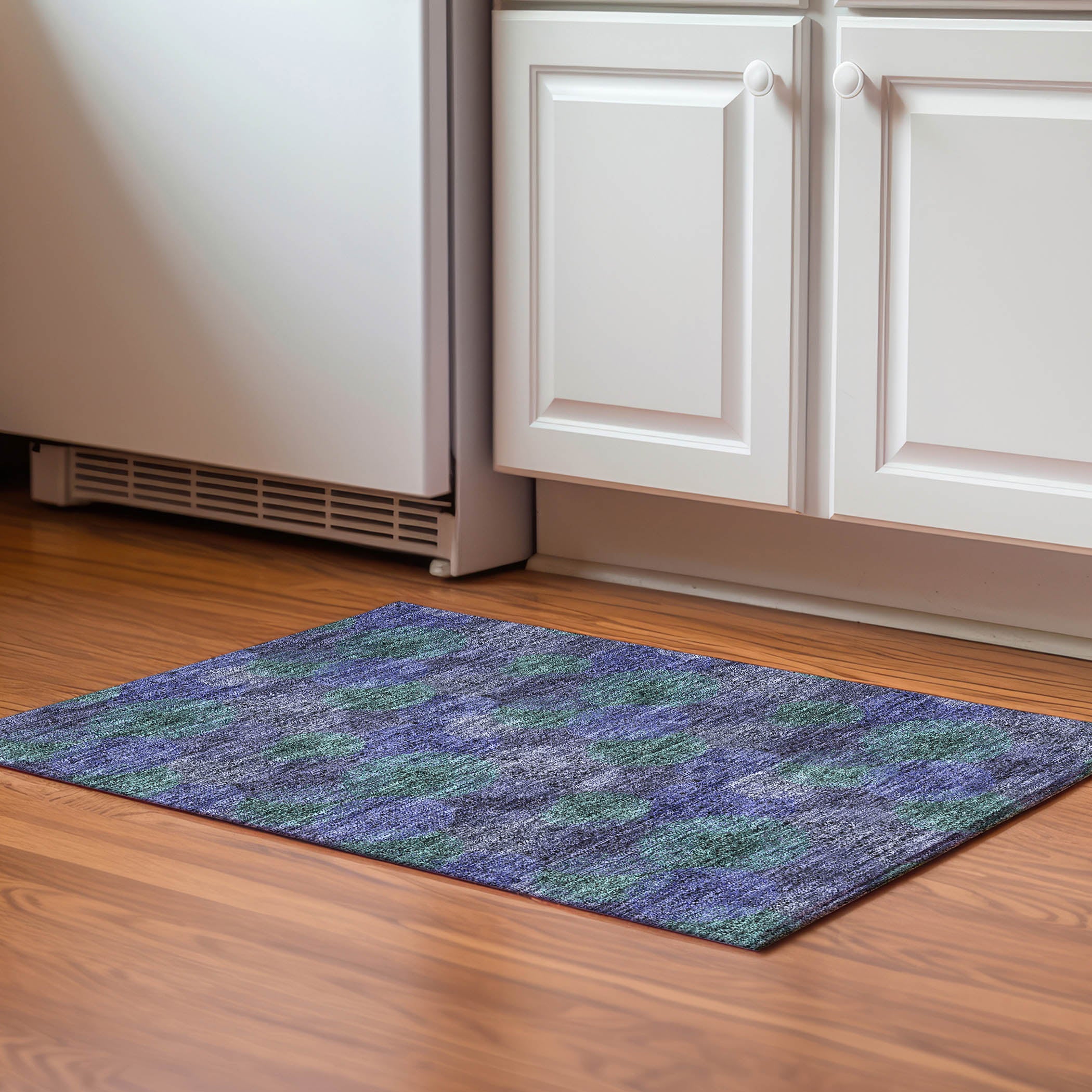 Santorini Machine Washable Transitional Purple Rug 1'8" x 2'6" #shape_Rectangle