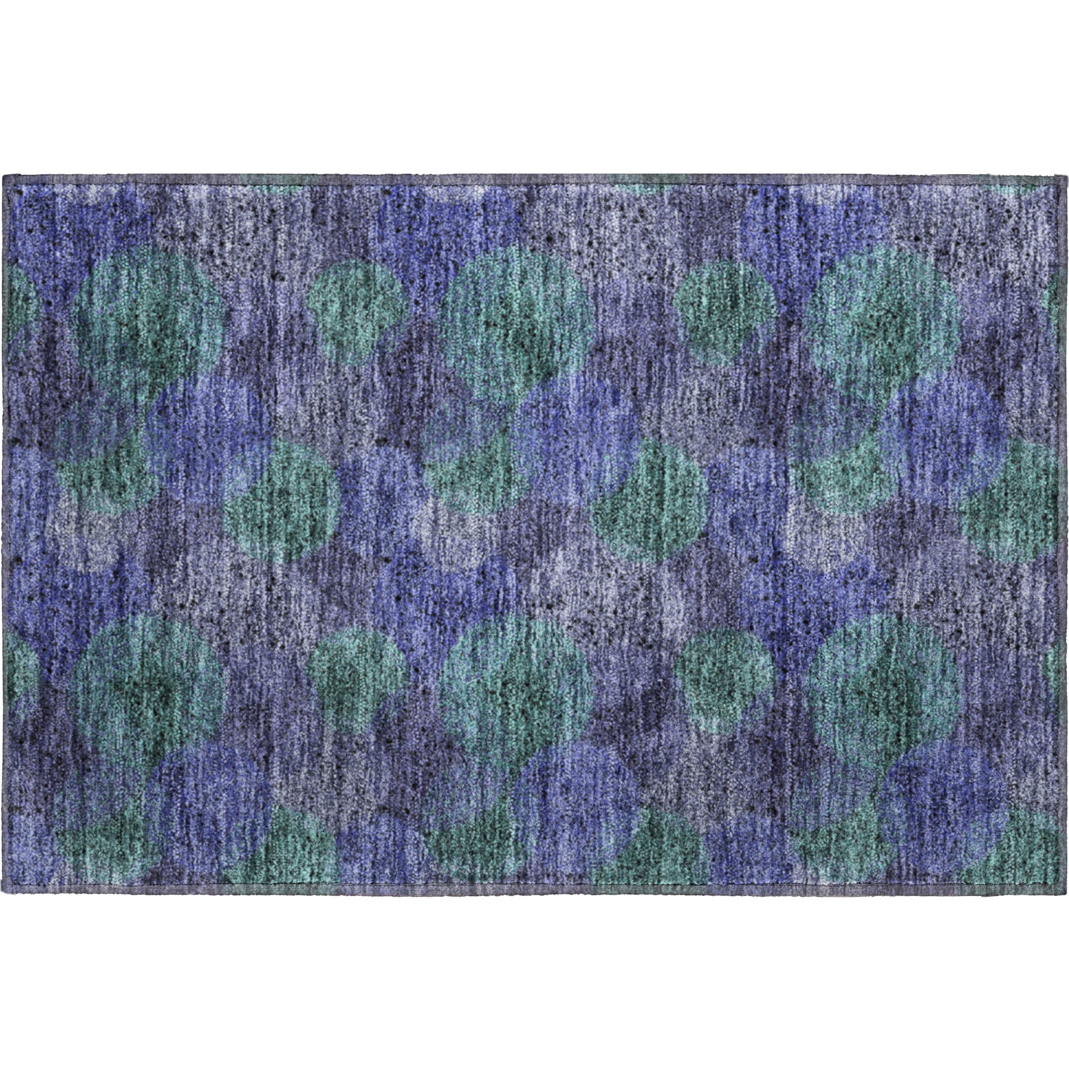 Santorini Machine Washable Transitional Purple Rug 1'8" x 2'6" #shape_Rectangle