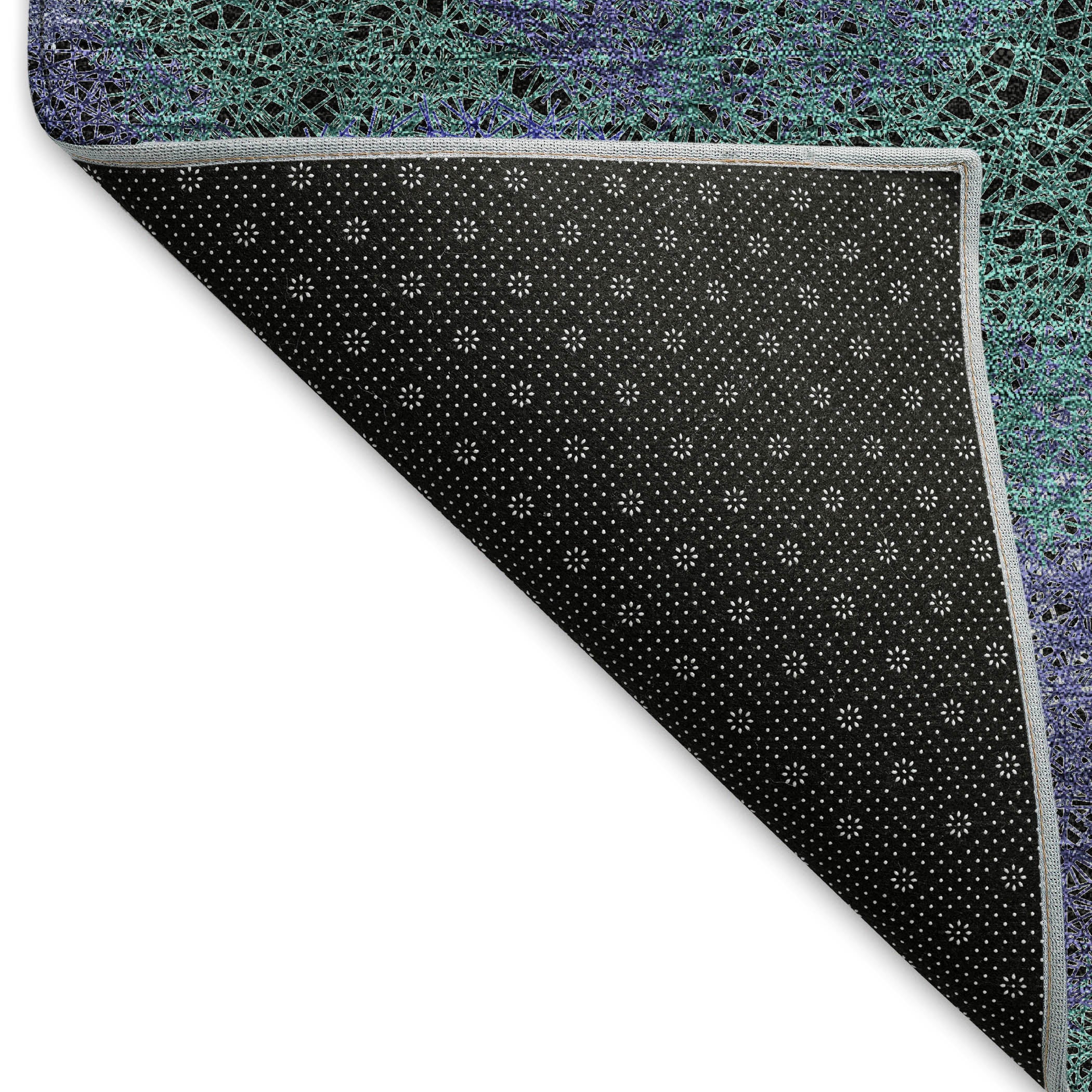 Santorini Machine Washable Transitional Purple Rug 1'8" x 2'6" #shape_Rectangle