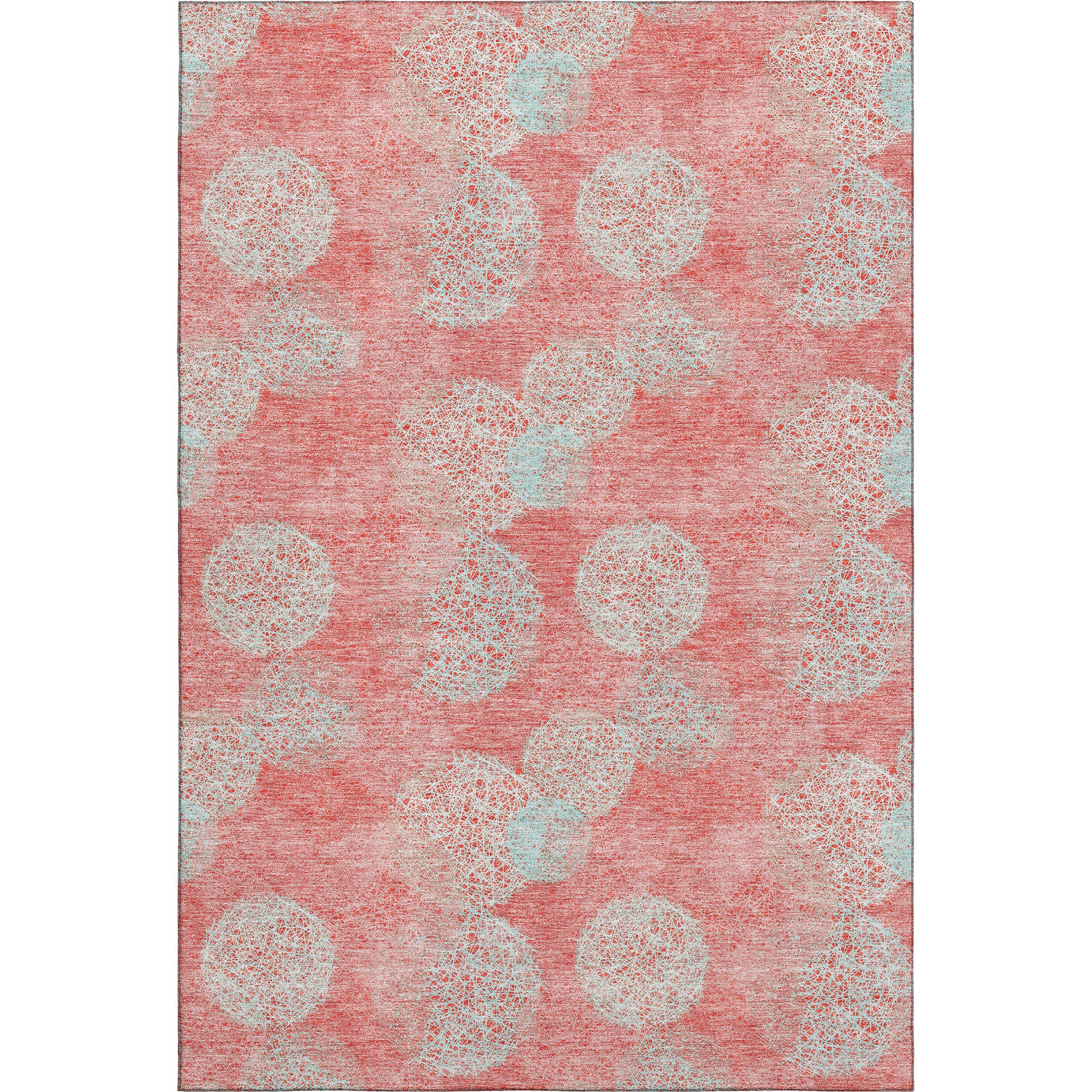 Santorini Machine Washable Transitional Salmon Orange Rug 2'6" x 3'10" #shape_Rectangle