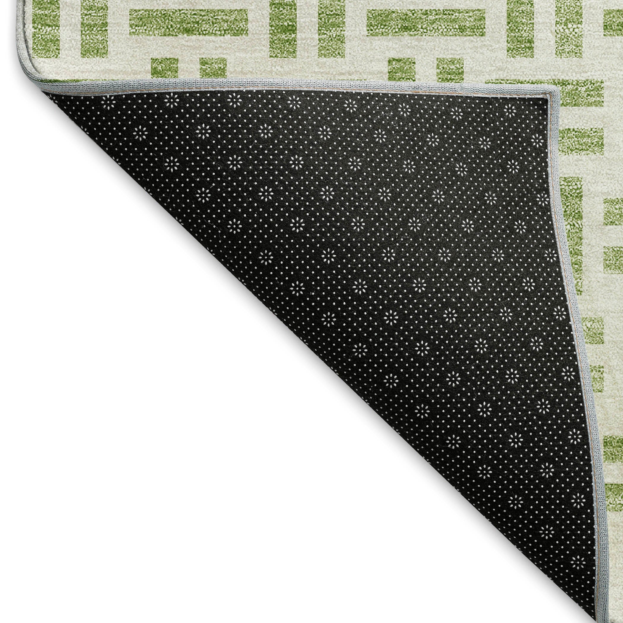 Tbilisi Machine Washable Transitional Aloe Green Rug 1'8" x 2'6" #shape_Rectangle