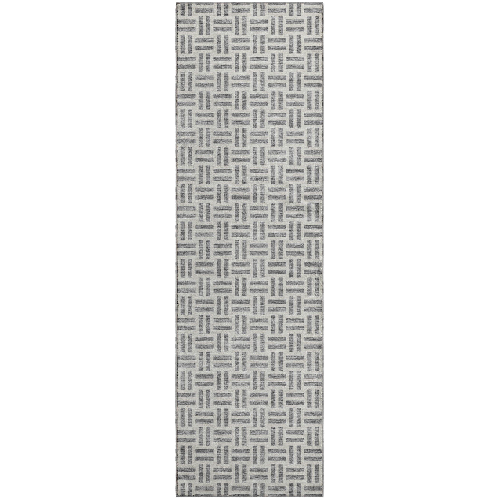 Tbilisi Machine Washable Transitional Gray Rug 2'3" x 7'6" #shape_Runner