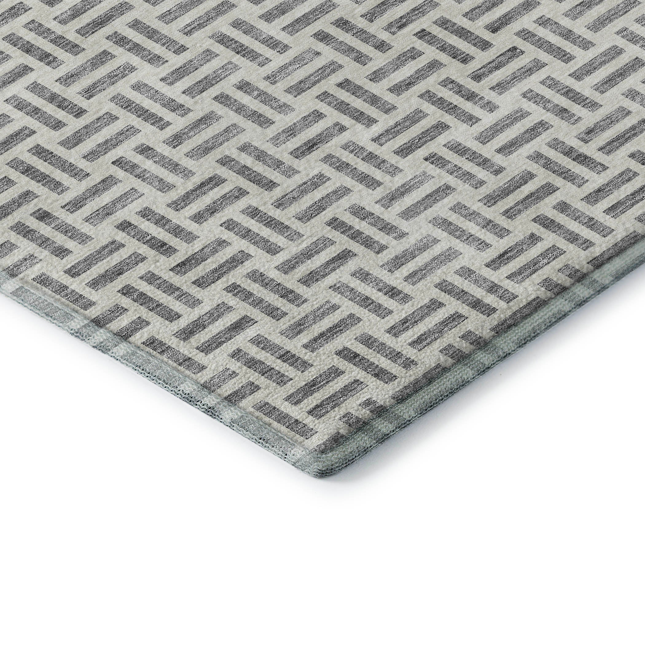 Tbilisi Machine Washable Transitional Gray Rug 1'8" x 2'6" #shape_Rectangle