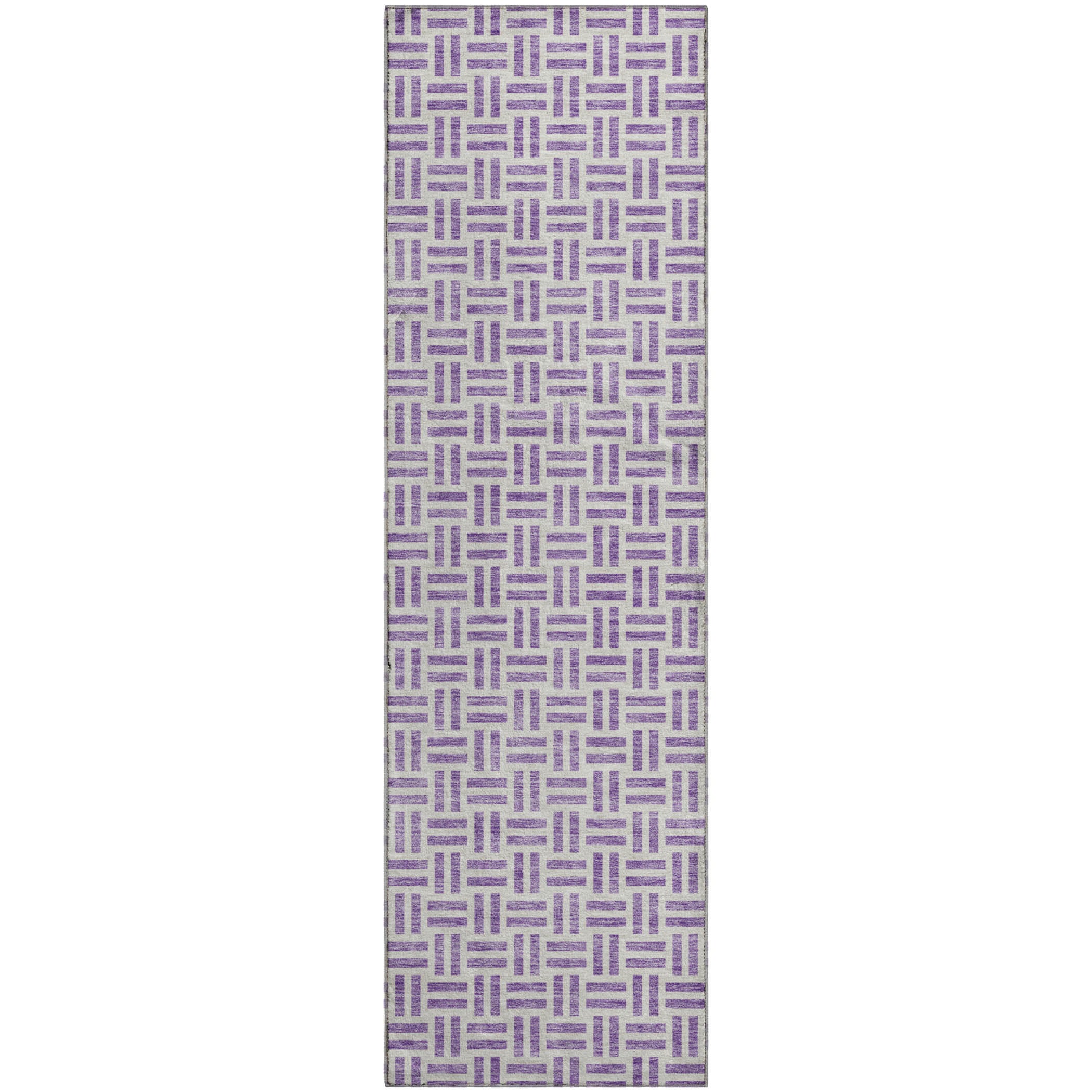 Tbilisi Machine Washable Transitional Lavender Purple Rug 2'3" x 7'6" #shape_Runner