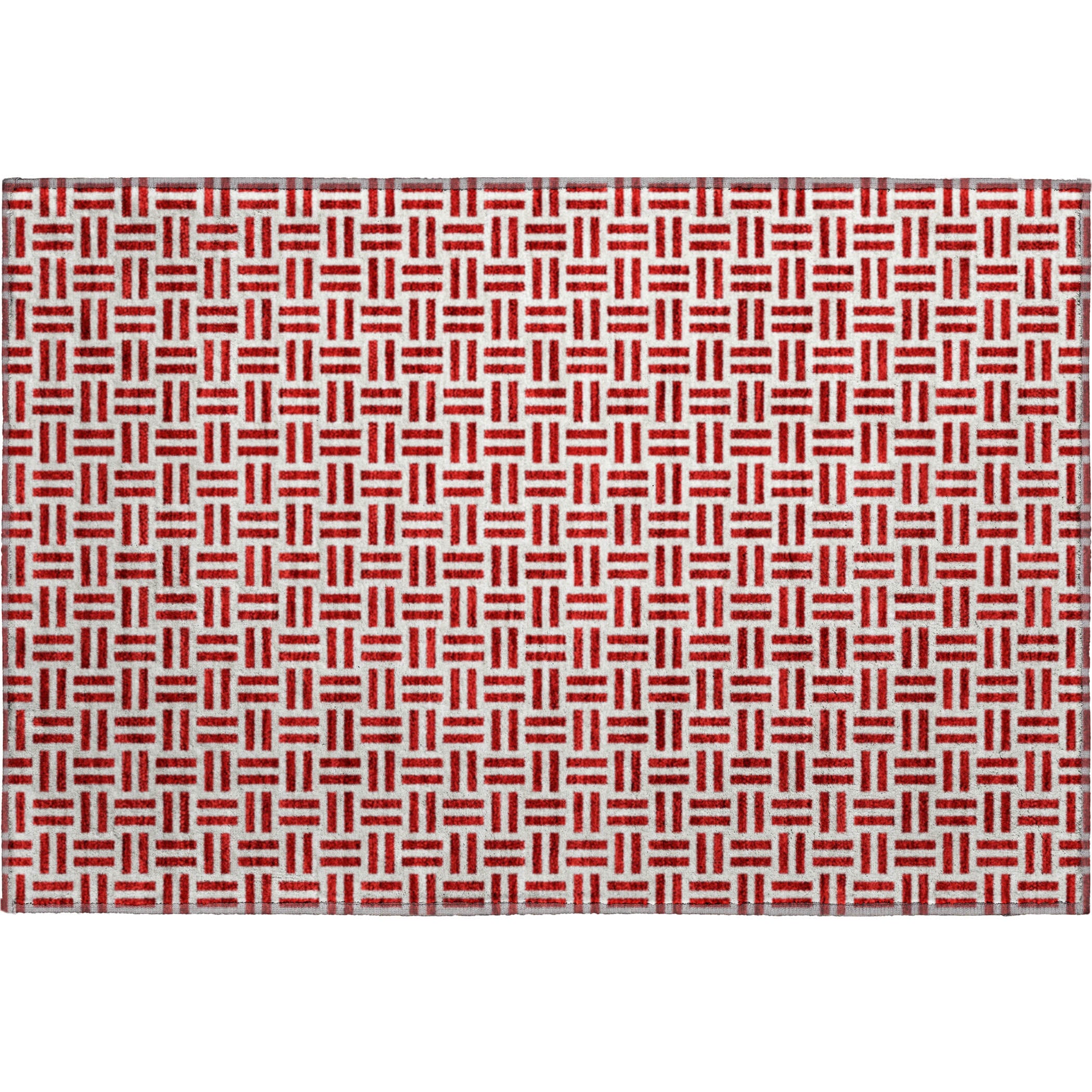 Tbilisi Machine Washable Transitional Red Rug 1'8" x 2'6" #shape_Rectangle