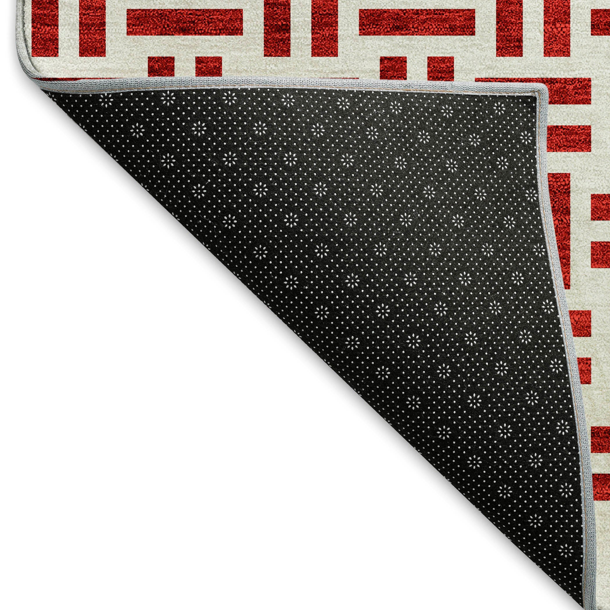 Tbilisi Machine Washable Transitional Red Rug 1'8" x 2'6" #shape_Rectangle