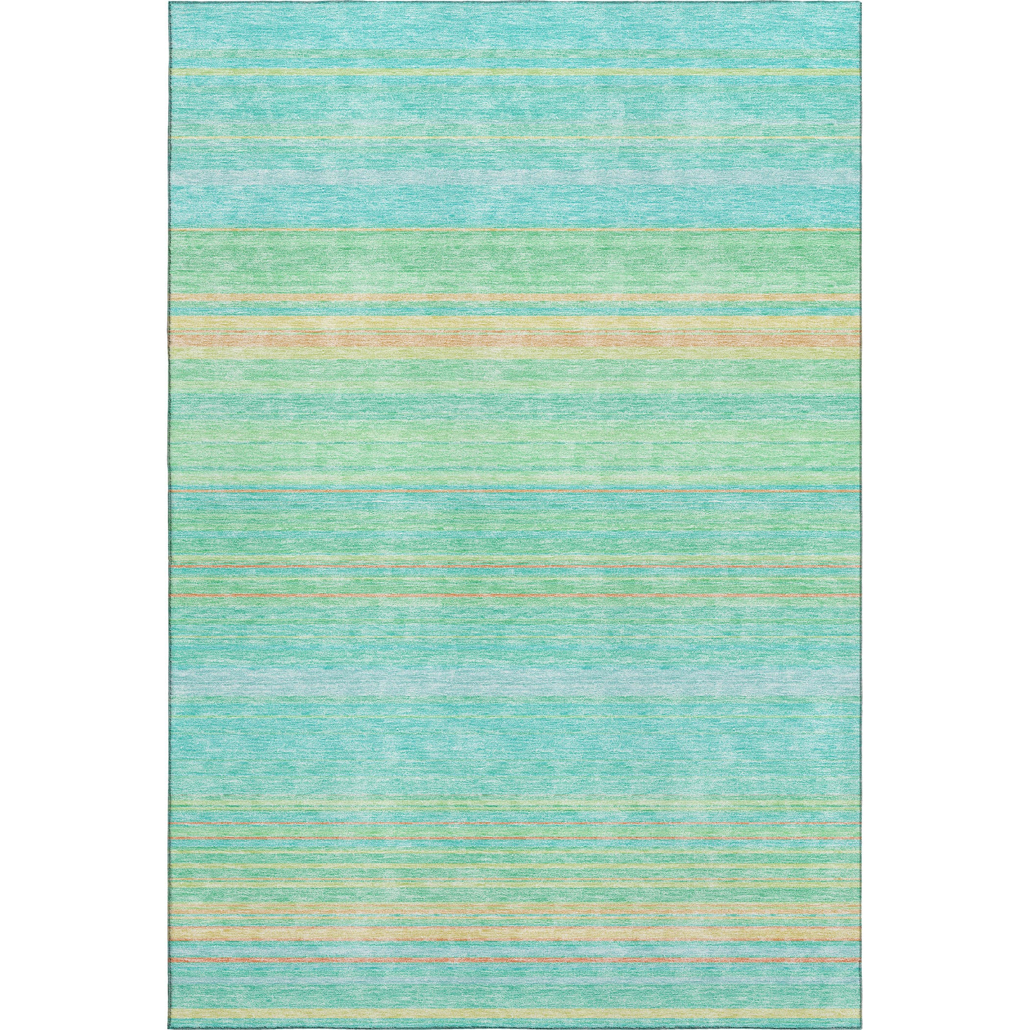 Santorini Machine Washable Transitional Aqua Teal Rug 2'6" x 3'10" #shape_Rectangle