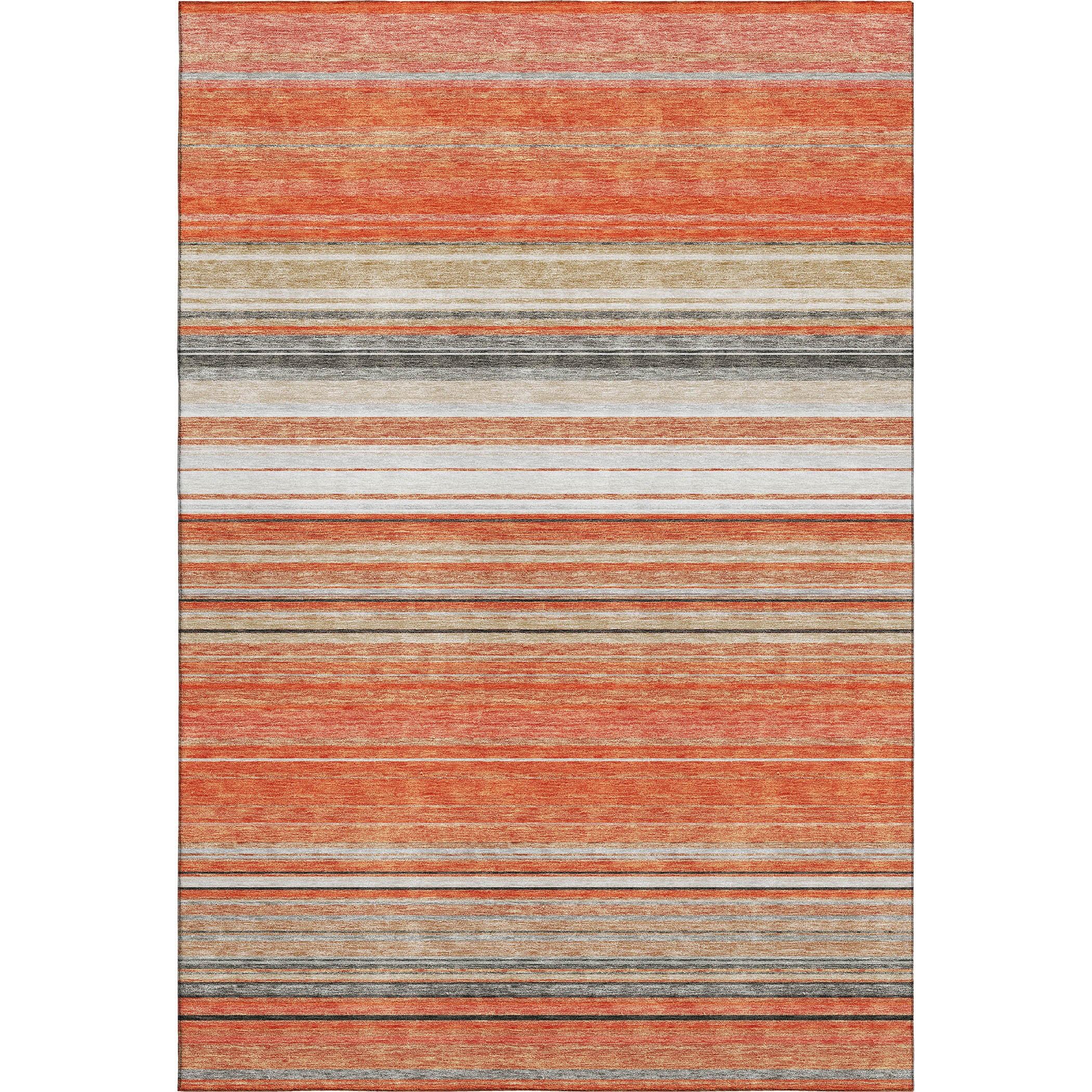 Santorini Machine Washable Transitional Coral Orange Rug 2'6" x 3'10" #shape_Rectangle