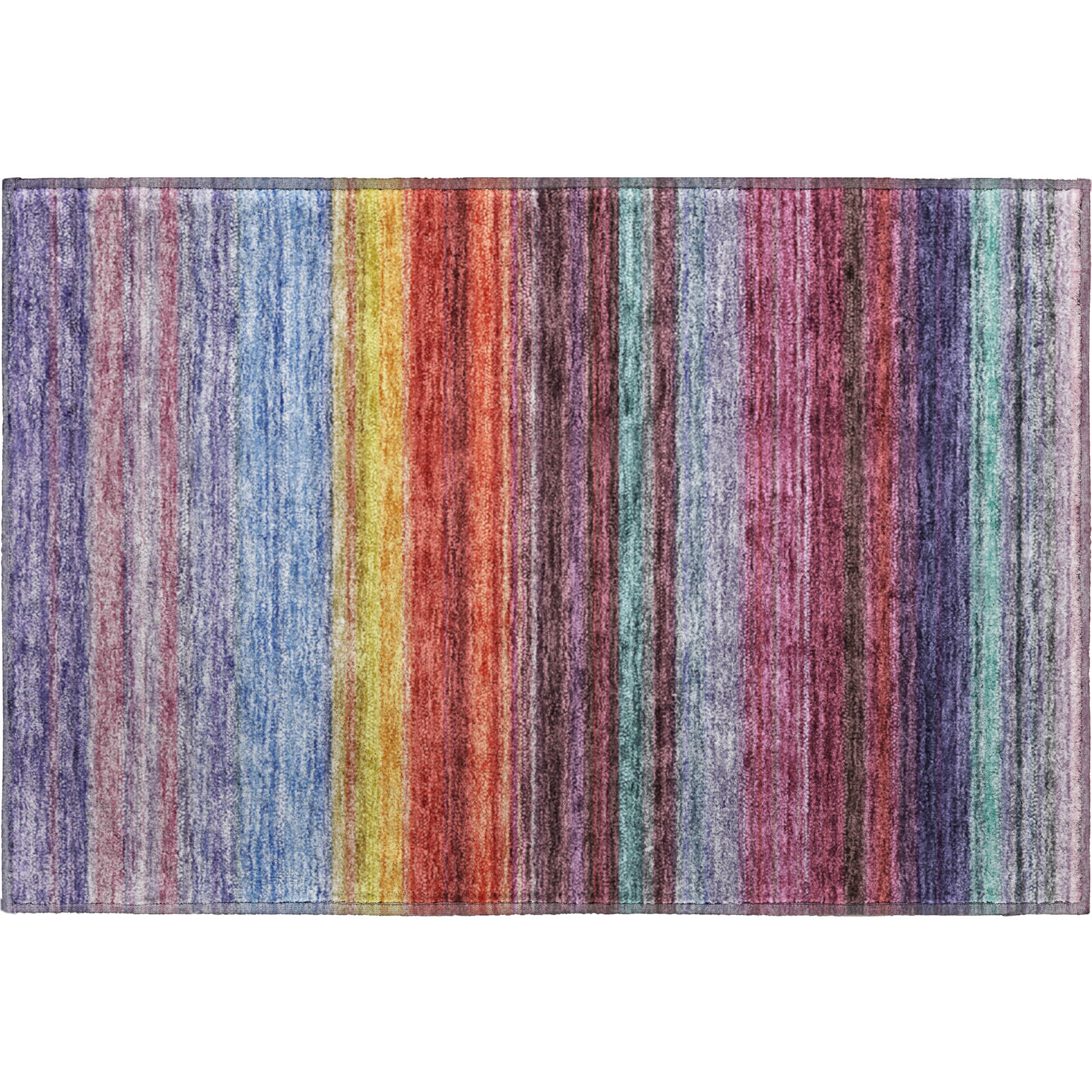 Santorini Machine Washable Transitional Lavender Purple Rug 1'8" x 2'6" #shape_Rectangle