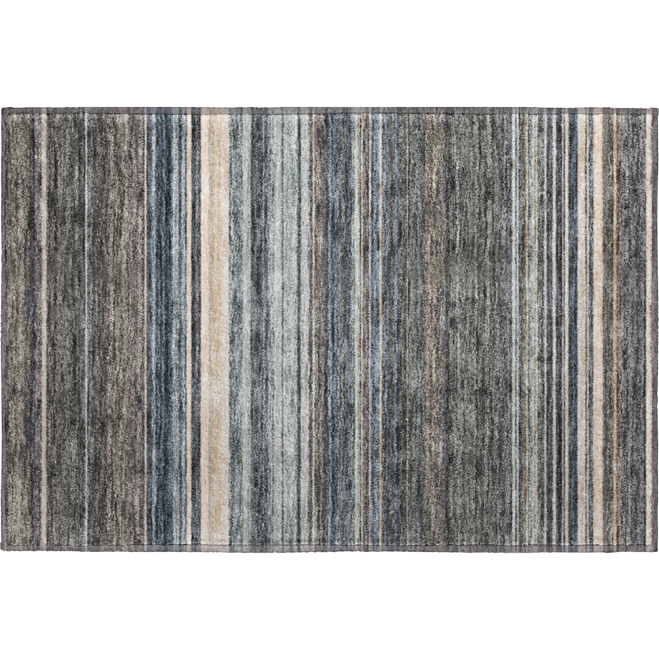 Santorini Machine Washable Transitional Taupe Brown Rug 1'8" x 2'6" #shape_Rectangle