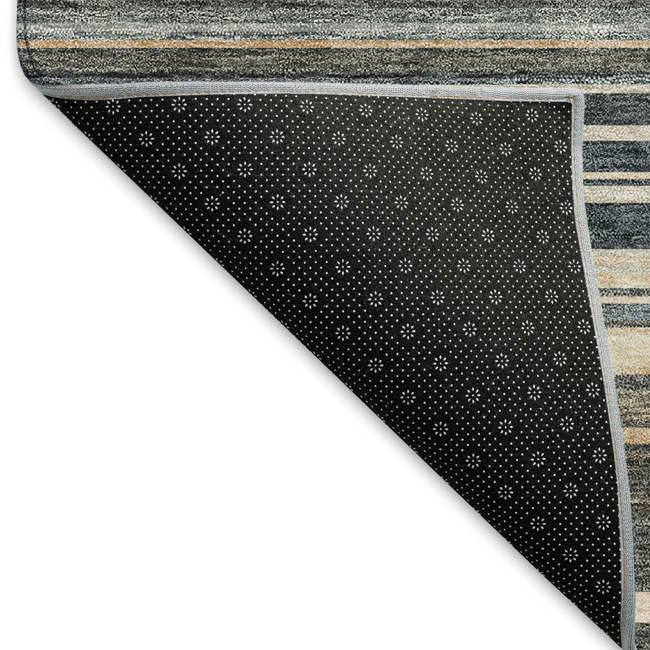 Santorini Machine Washable Transitional Taupe Brown Rug 1'8" x 2'6" #shape_Rectangle