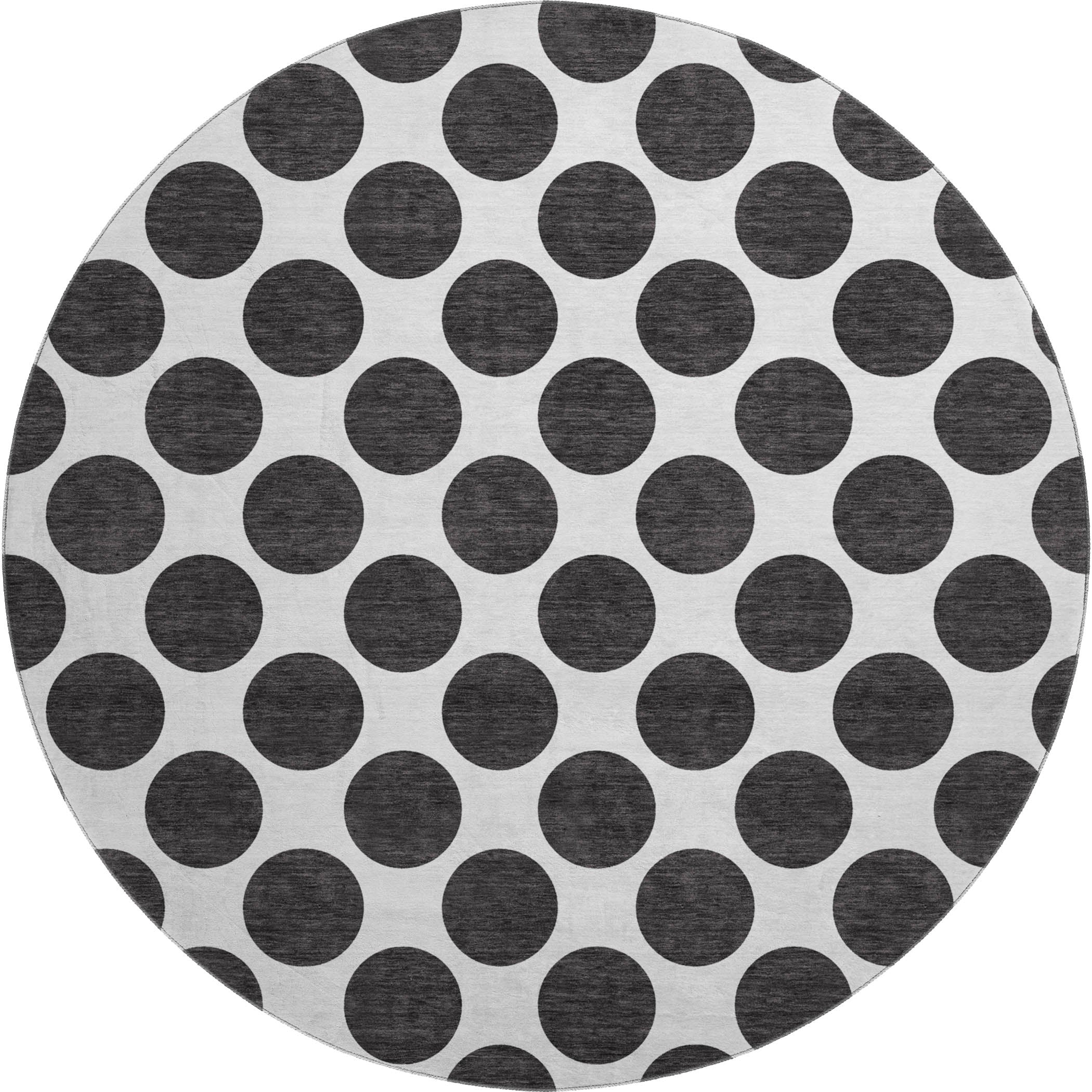 Jaipur Machine Washable Transitional Black Rug 8' x 8' #shape_Round