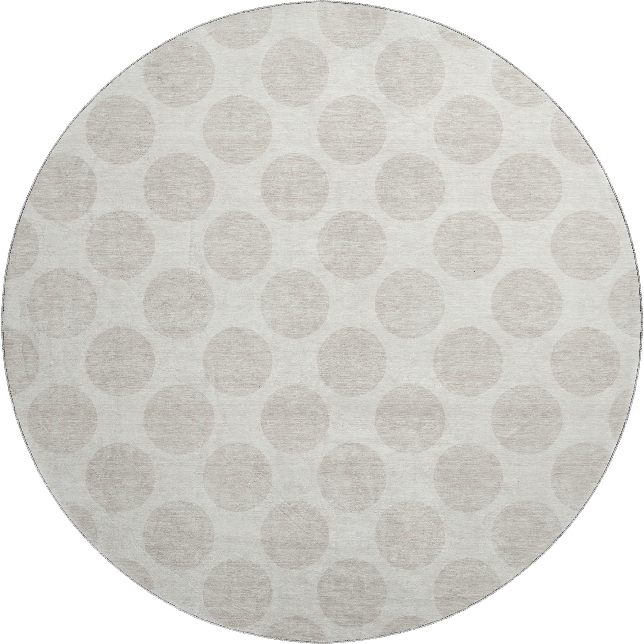 Jaipur Machine Washable Transitional Ivory Rug 8' x 8' #shape_Round