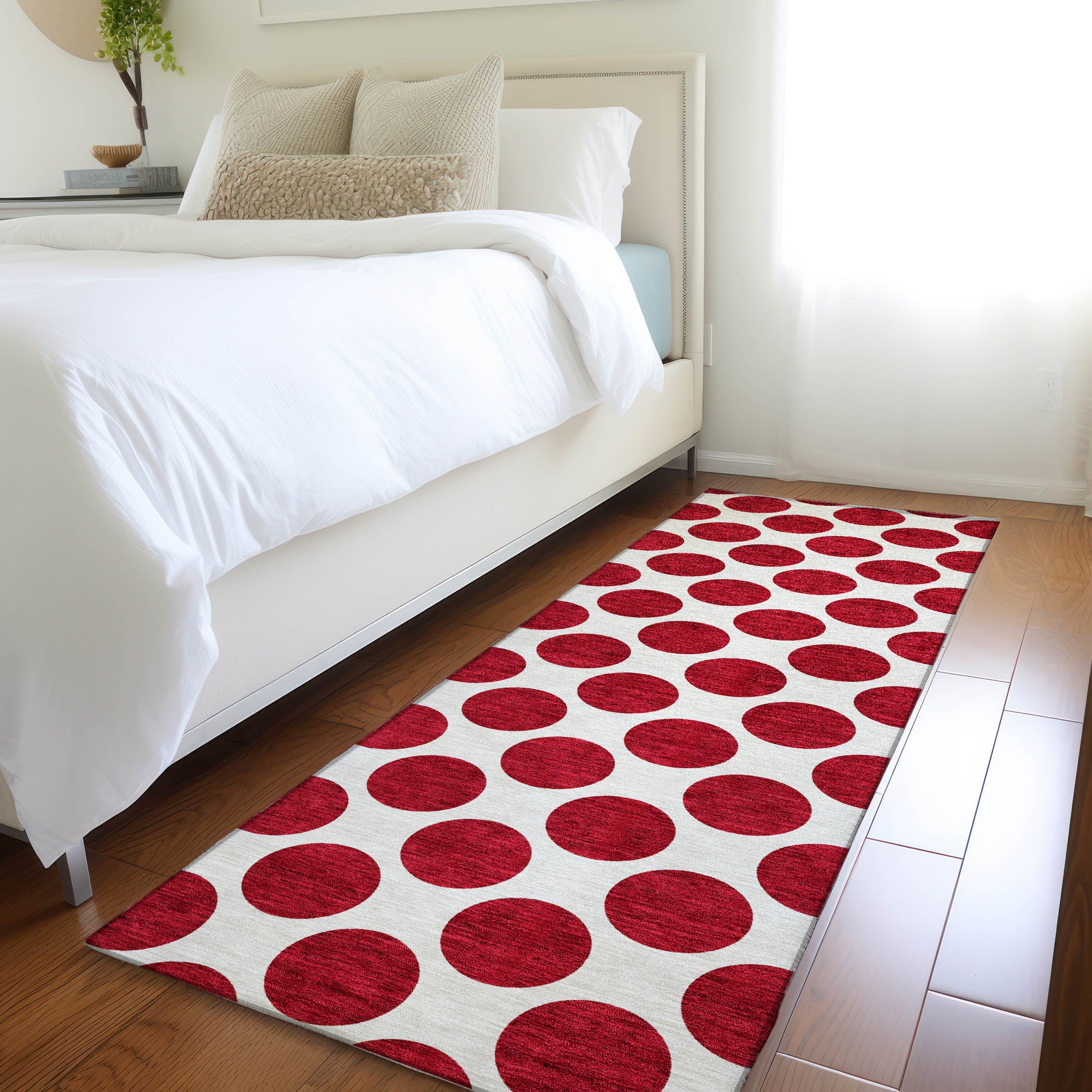 Jaipur Machine Washable Transitional Red Rug 2'3" x 7'6" #shape_Runner