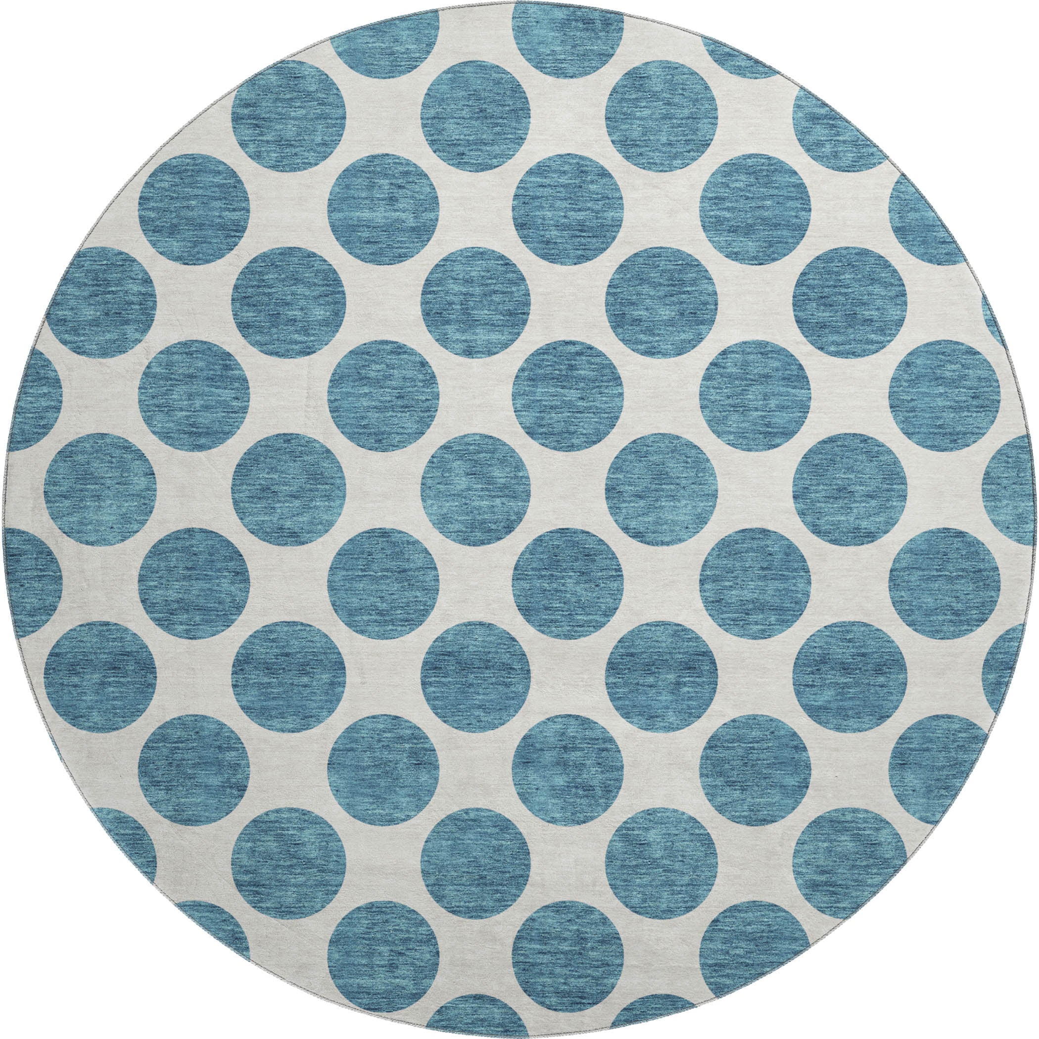 Jaipur Machine Washable Transitional Teal Rug 8' x 8' #shape_Round