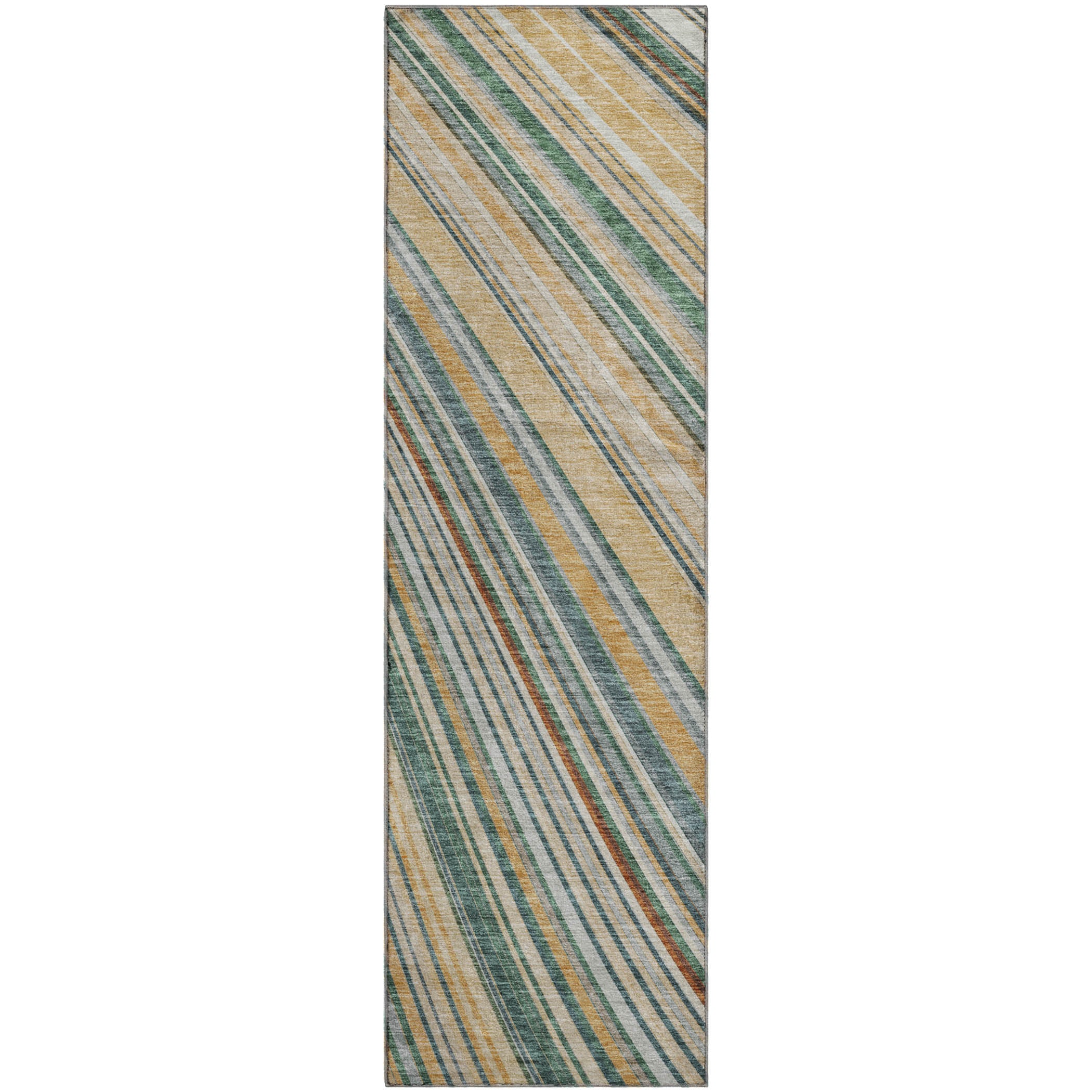 Chiang Mai Machine Washable Transitional Beige Brown Rug 2'3" x 7'6" #shape_Runner