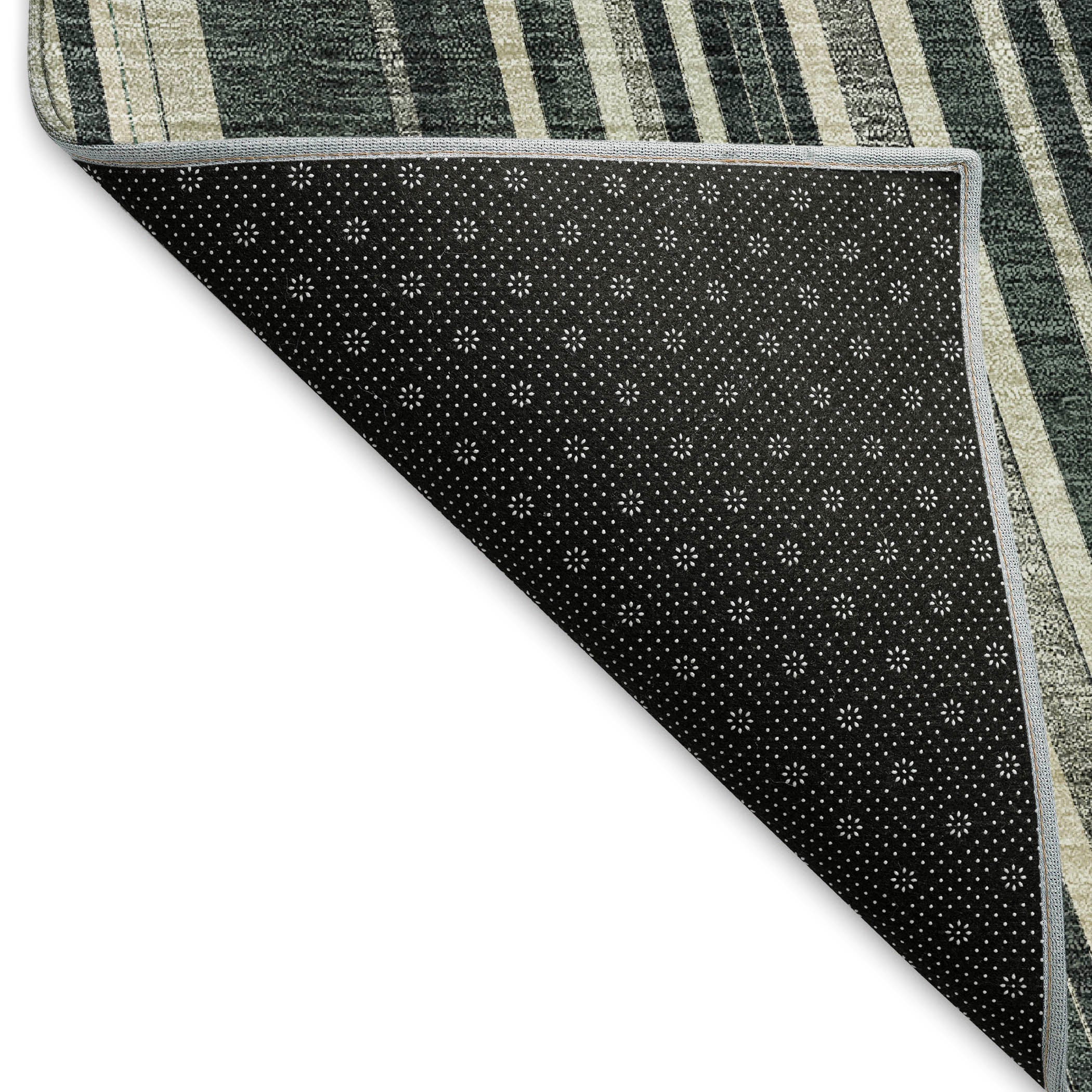 Chiang Mai Machine Washable Transitional Black Rug 1'8" x 2'6" #shape_Rectangle
