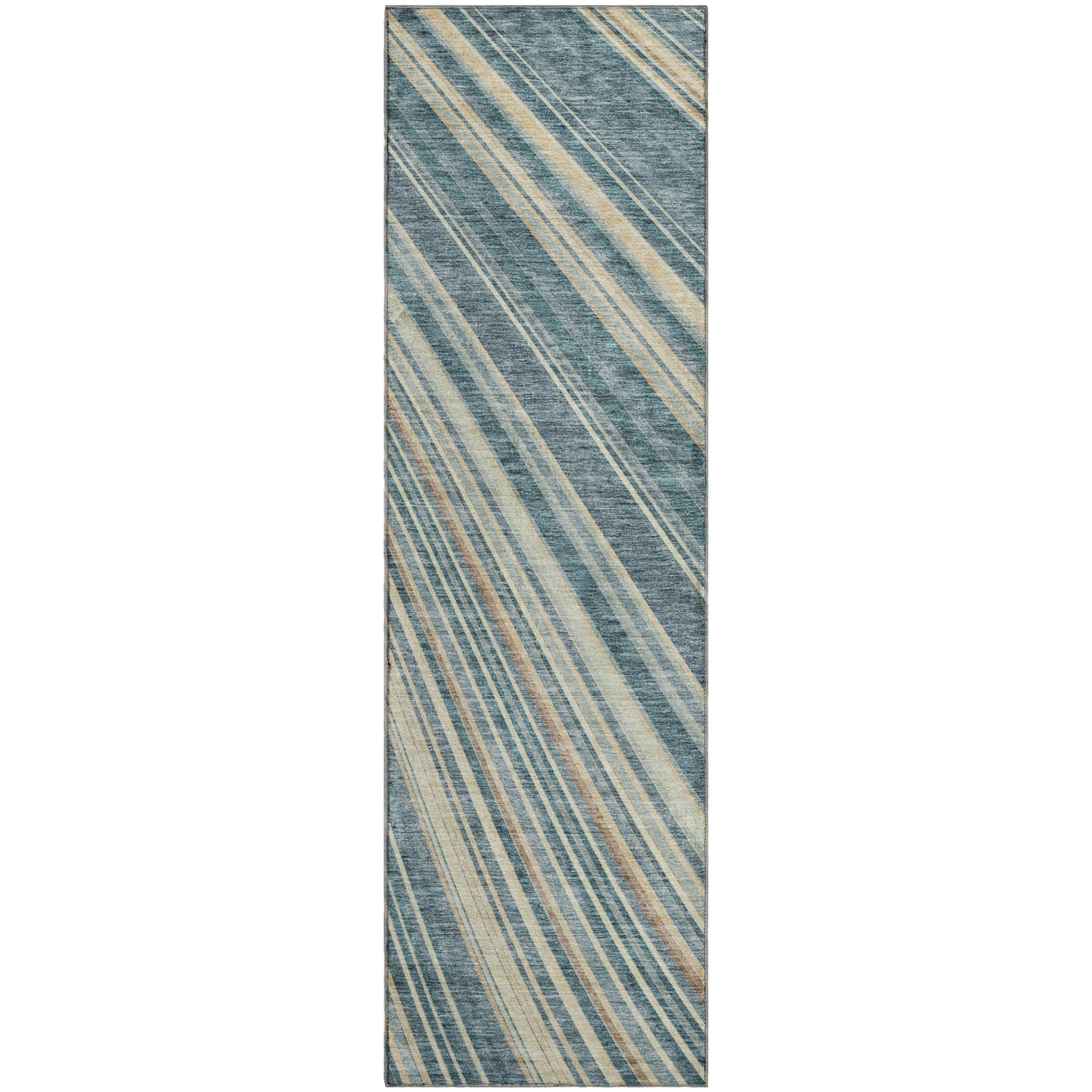 Chiang Mai Machine Washable Transitional Sky Blue Rug 2'3" x 7'6" #shape_Runner