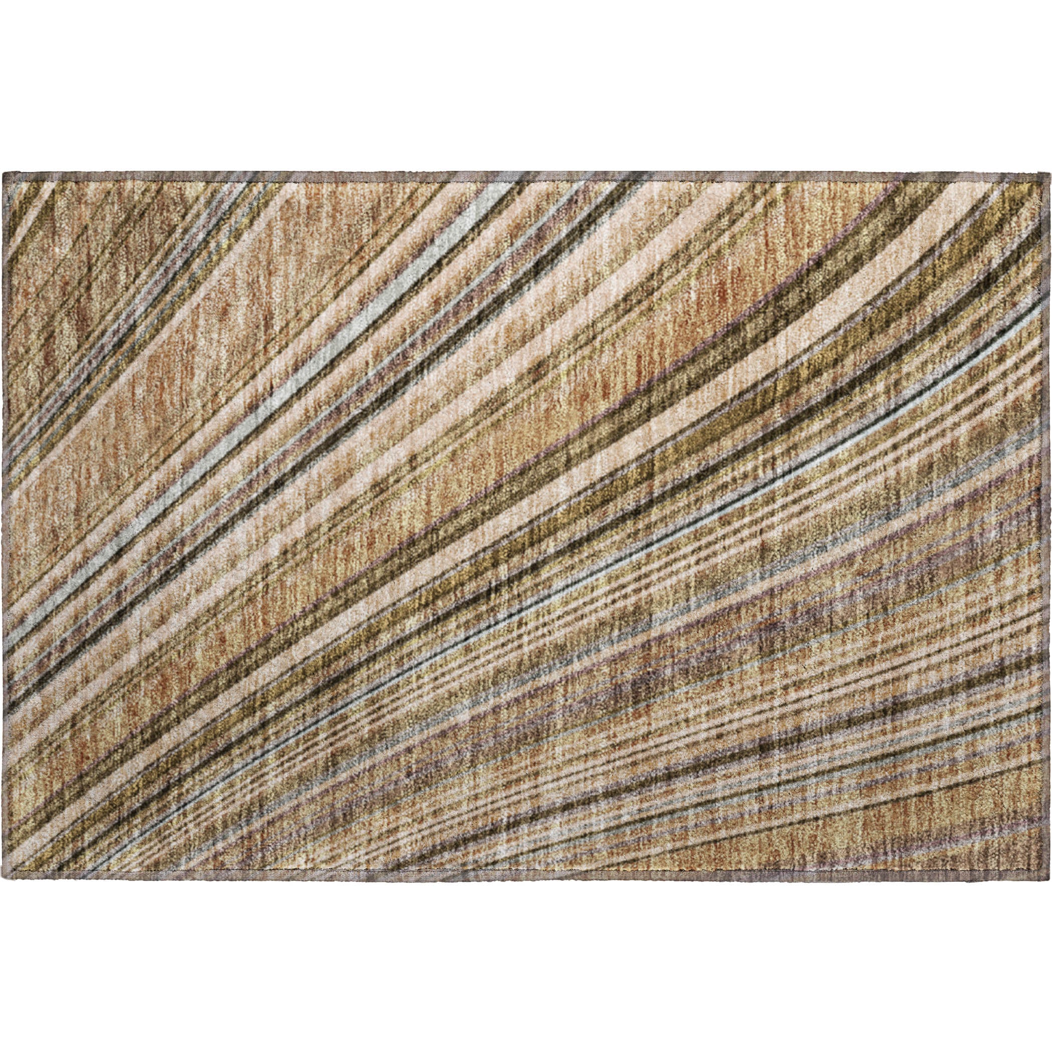 Chiang Mai Machine Washable Transitional Taupe Brown Rug 1'8" x 2'6" #shape_Rectangle