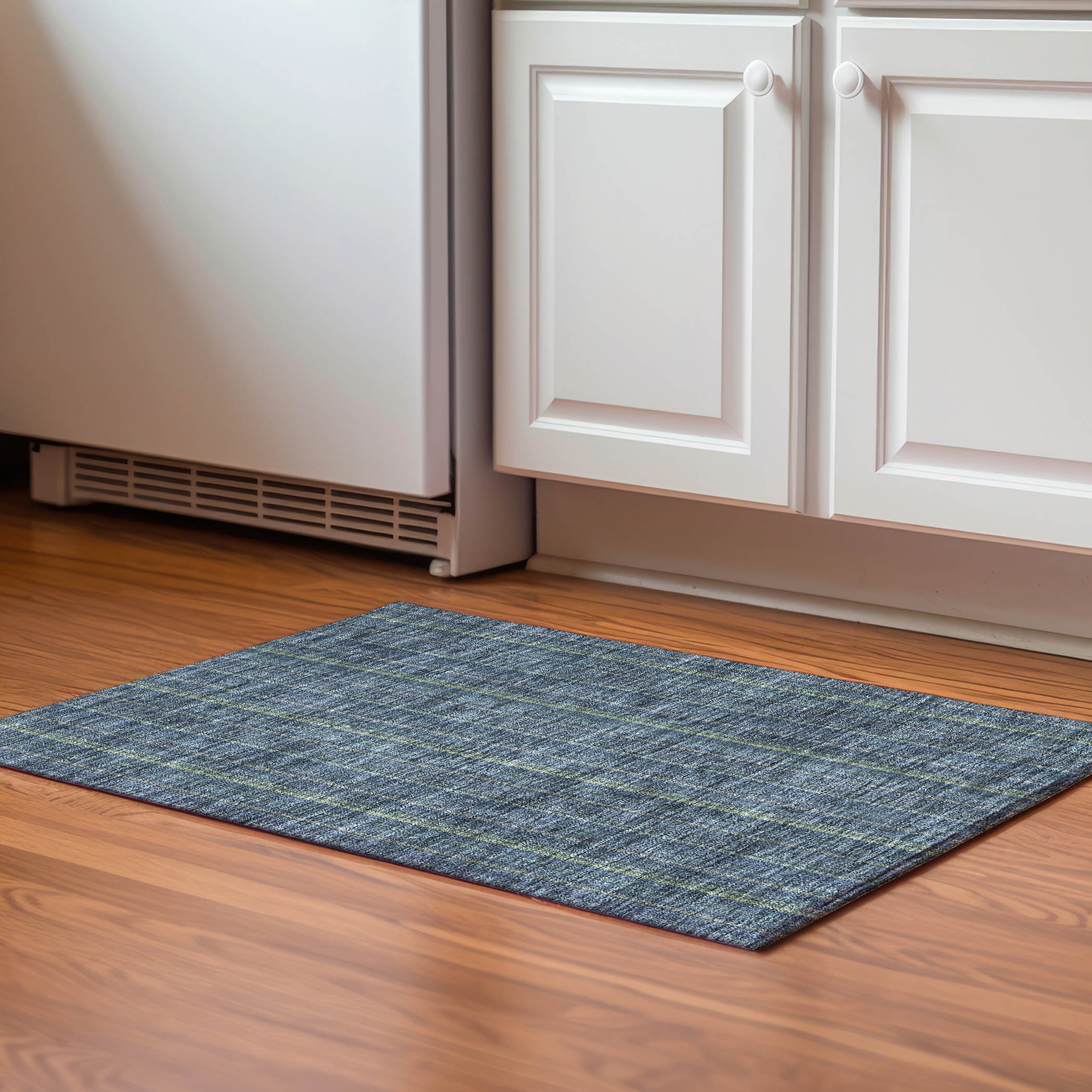 Ghent Machine Washable Transitional Blue Rug 1'8" x 2'6" #shape_Rectangle