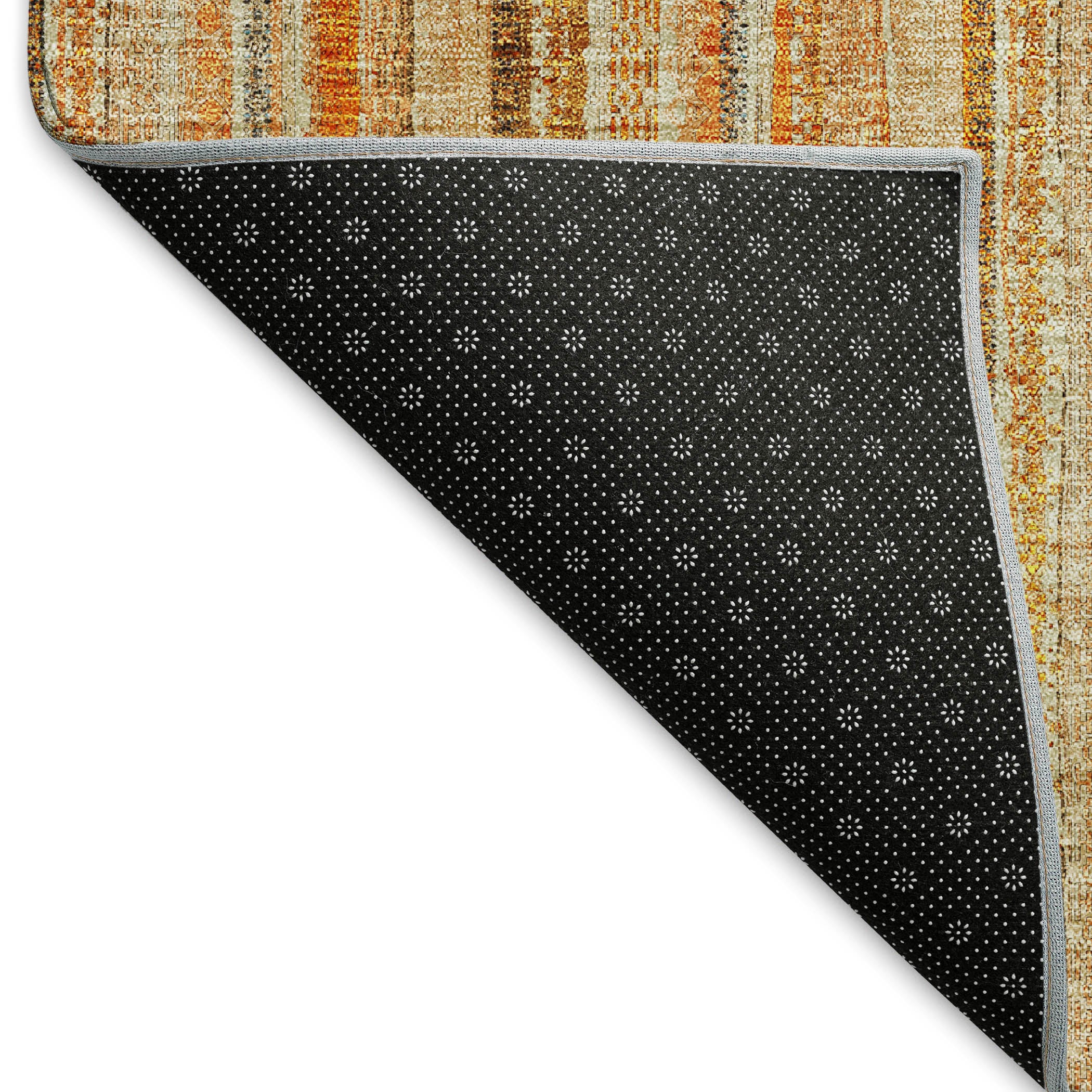 Ghent Machine Washable Transitional Peach Orange Rug 1'8" x 2'6" #shape_Rectangle