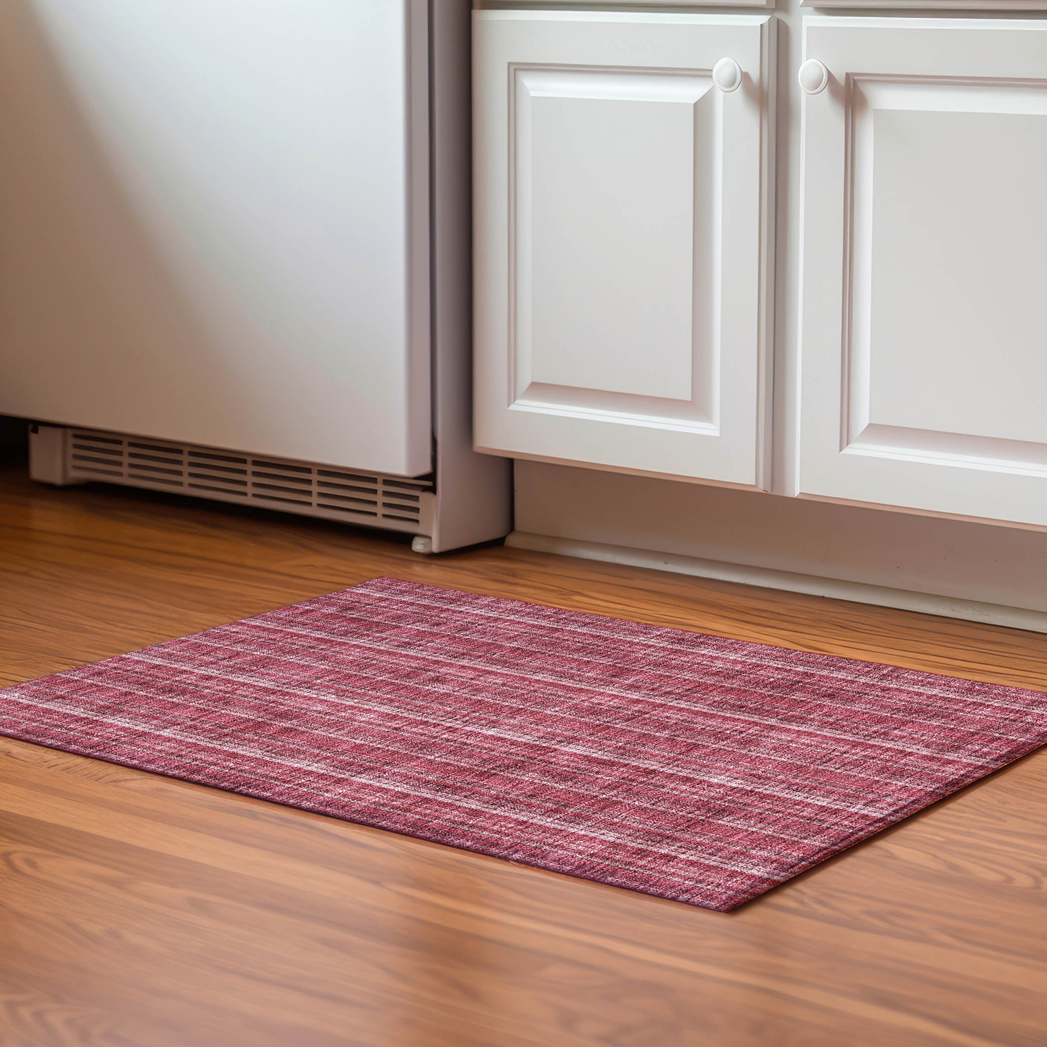 Ghent Machine Washable Transitional Pink Rug 1'8" x 2'6" #shape_Rectangle