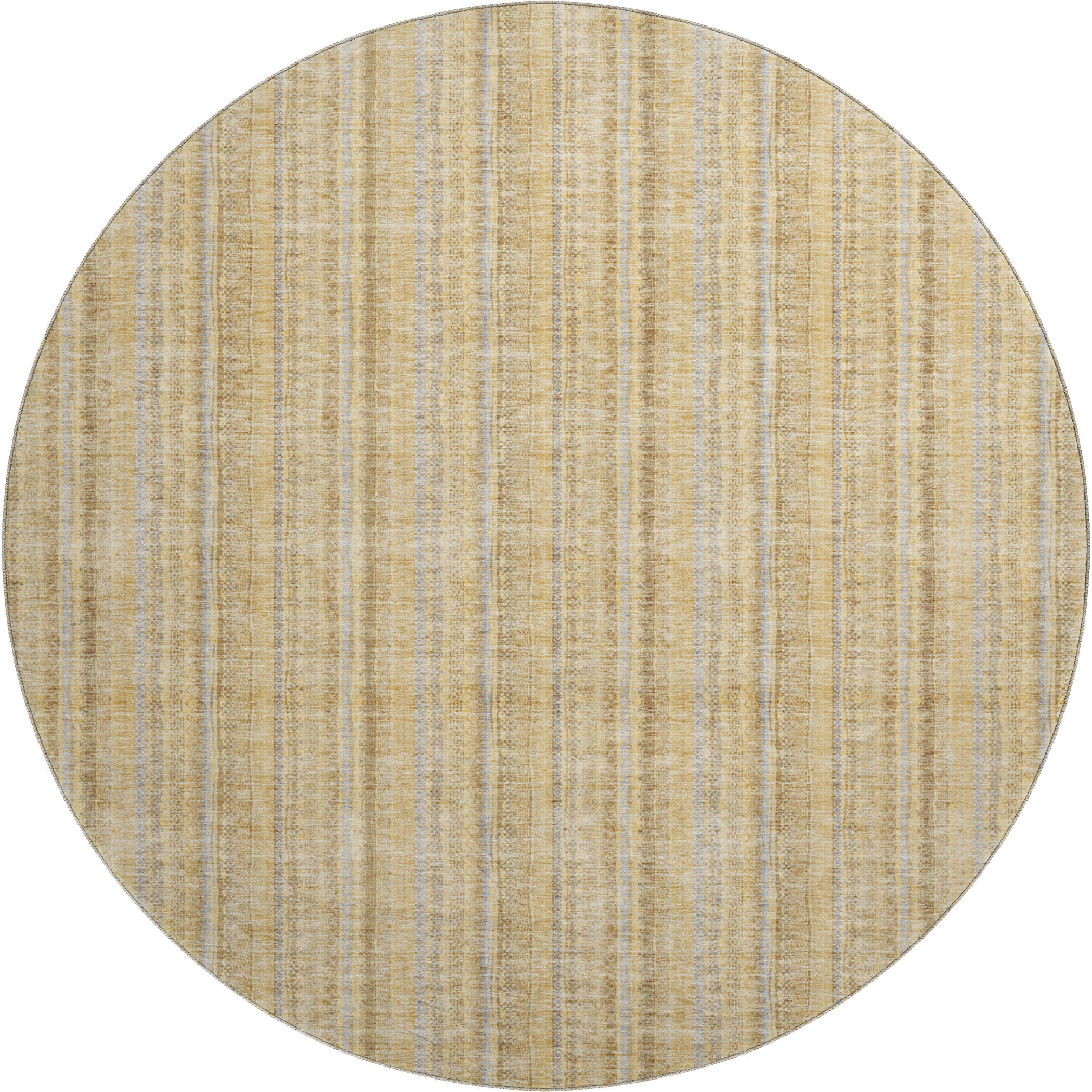 Ghent Machine Washable Transitional Wheat Gold Rug 8' x 8' #shape_Round