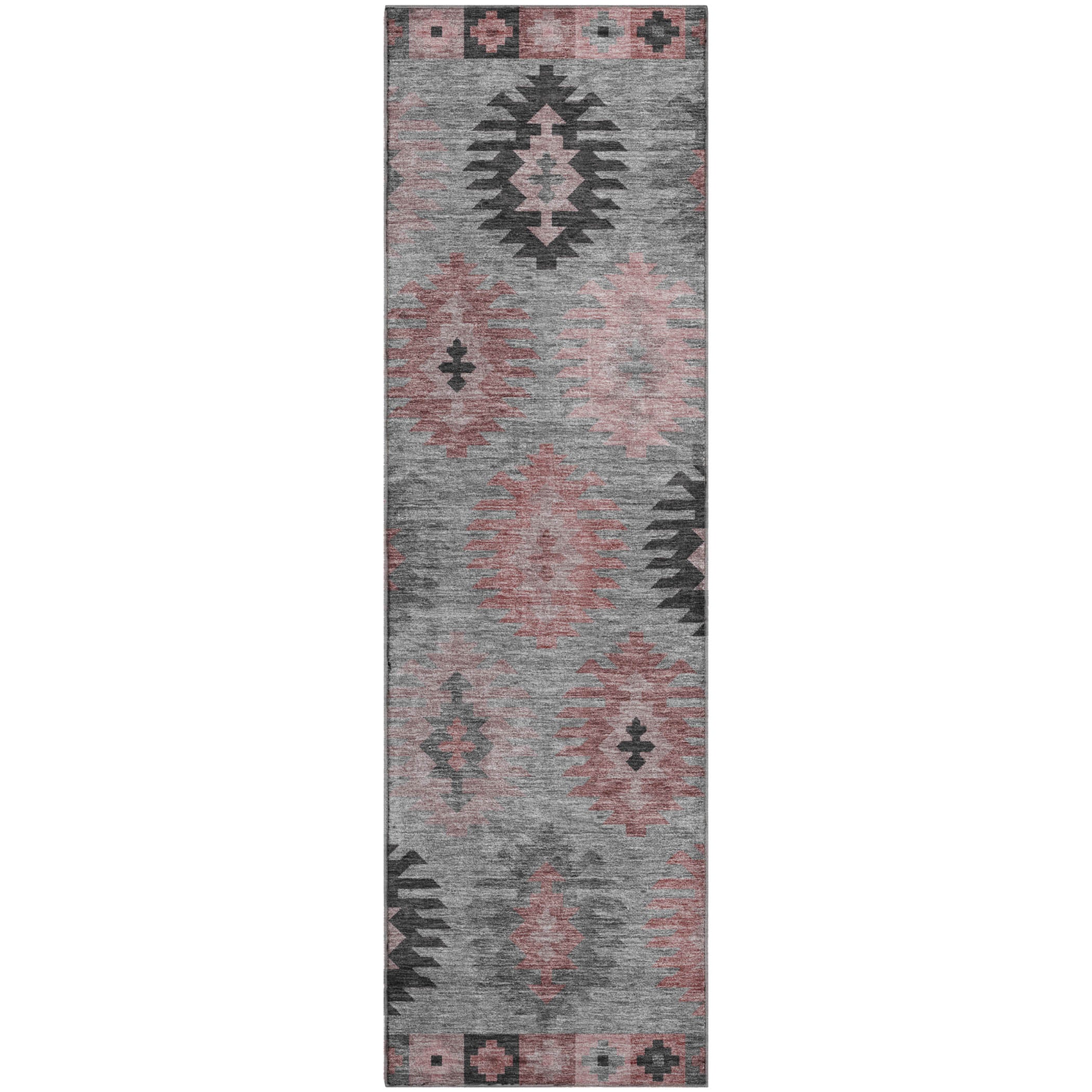 Luang Prabang Machine Washable Transitional Gray Rug 2'3" x 7'6" #shape_Runner