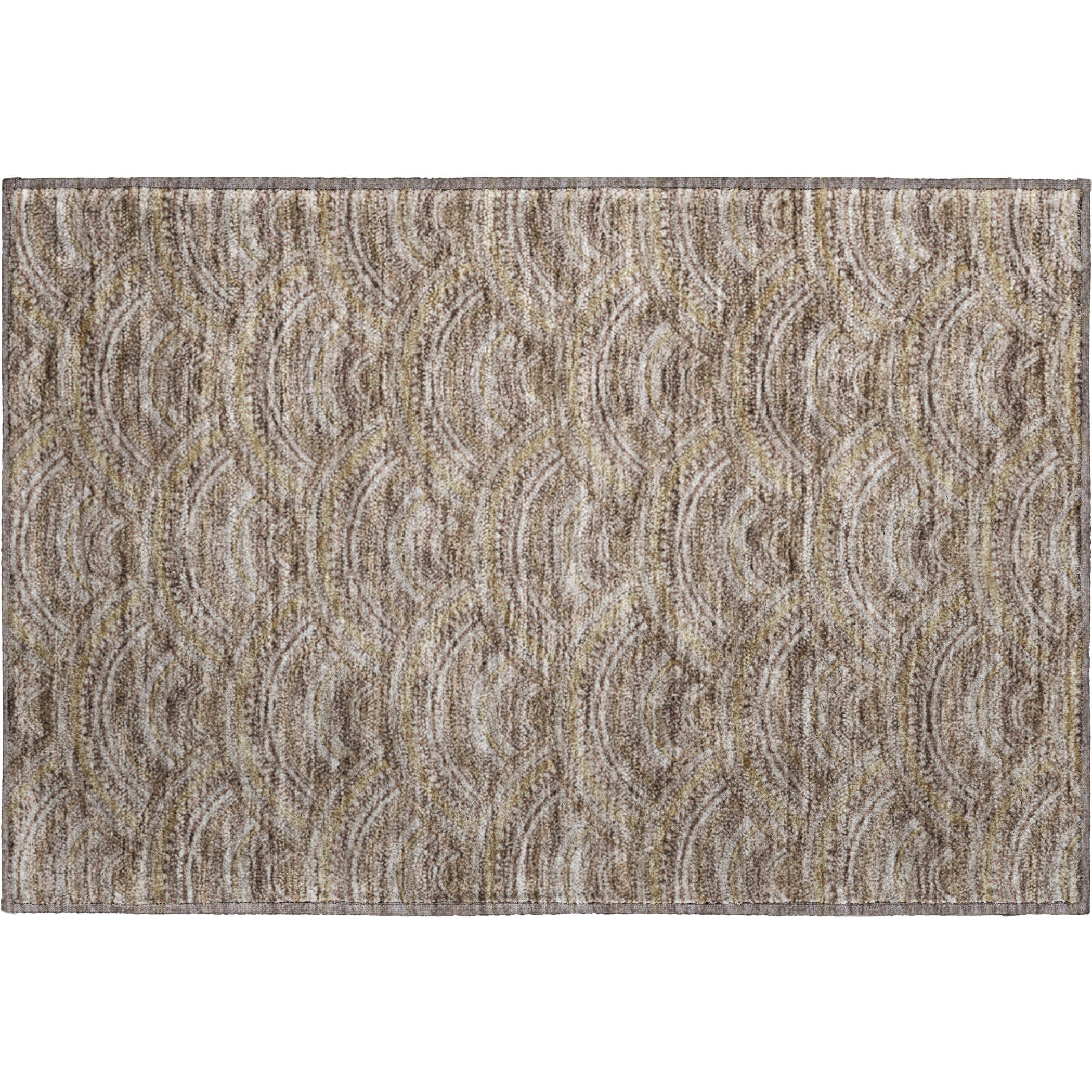 Nairobi Machine Washable Transitional Brown Rug 1'8" x 2'6" #shape_Rectangle