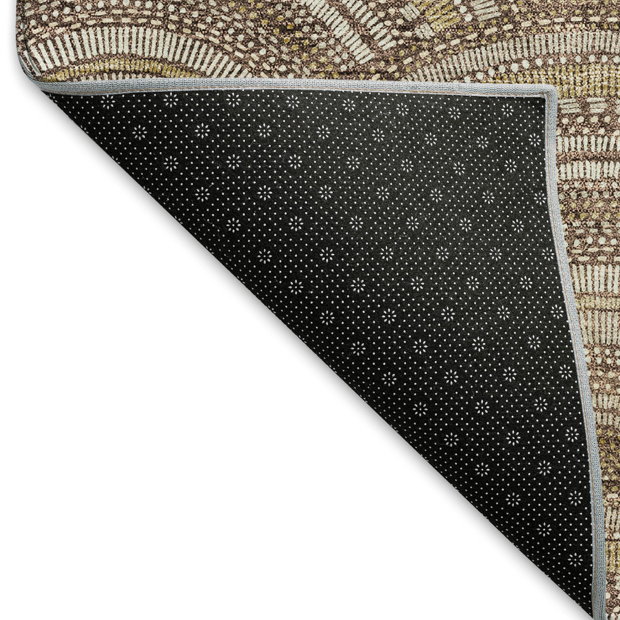 Nairobi Machine Washable Transitional Brown Rug 1'8" x 2'6" #shape_Rectangle