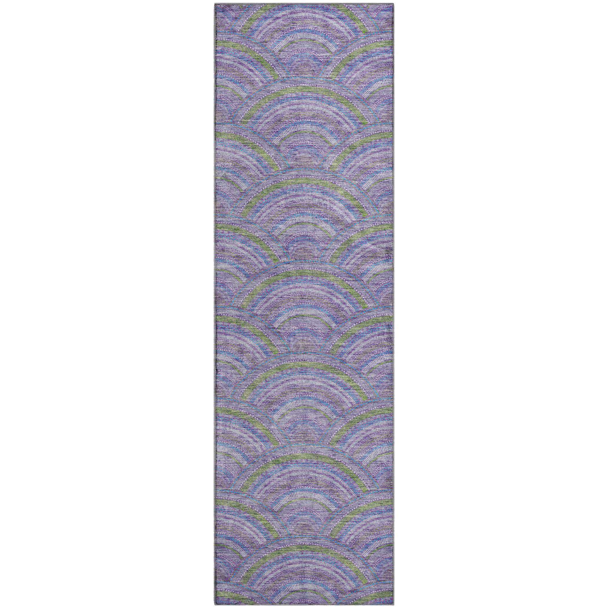 Nairobi Machine Washable Transitional Lavender Purple Rug 2'3" x 7'6" #shape_Runner