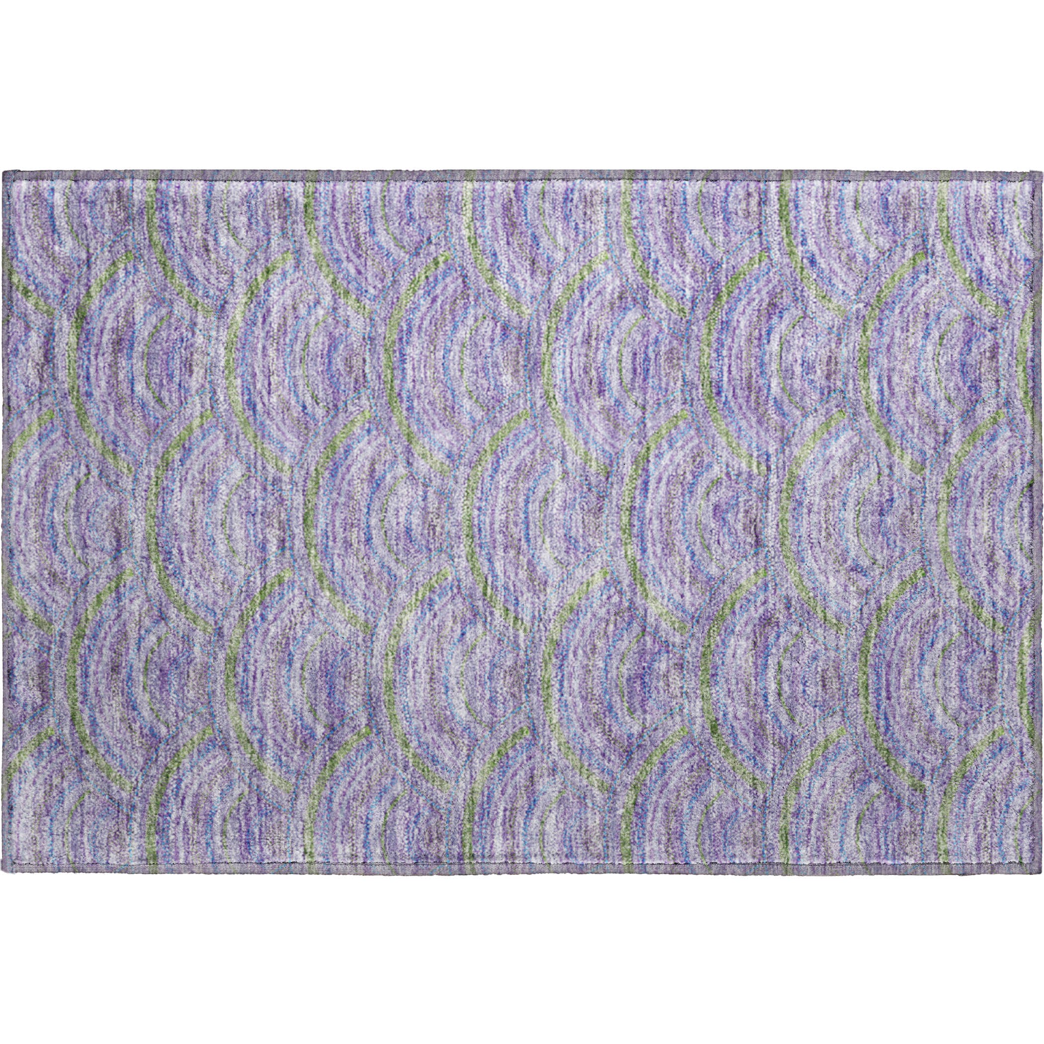 Nairobi Machine Washable Transitional Lavender Purple Rug 1'8" x 2'6" #shape_Rectangle