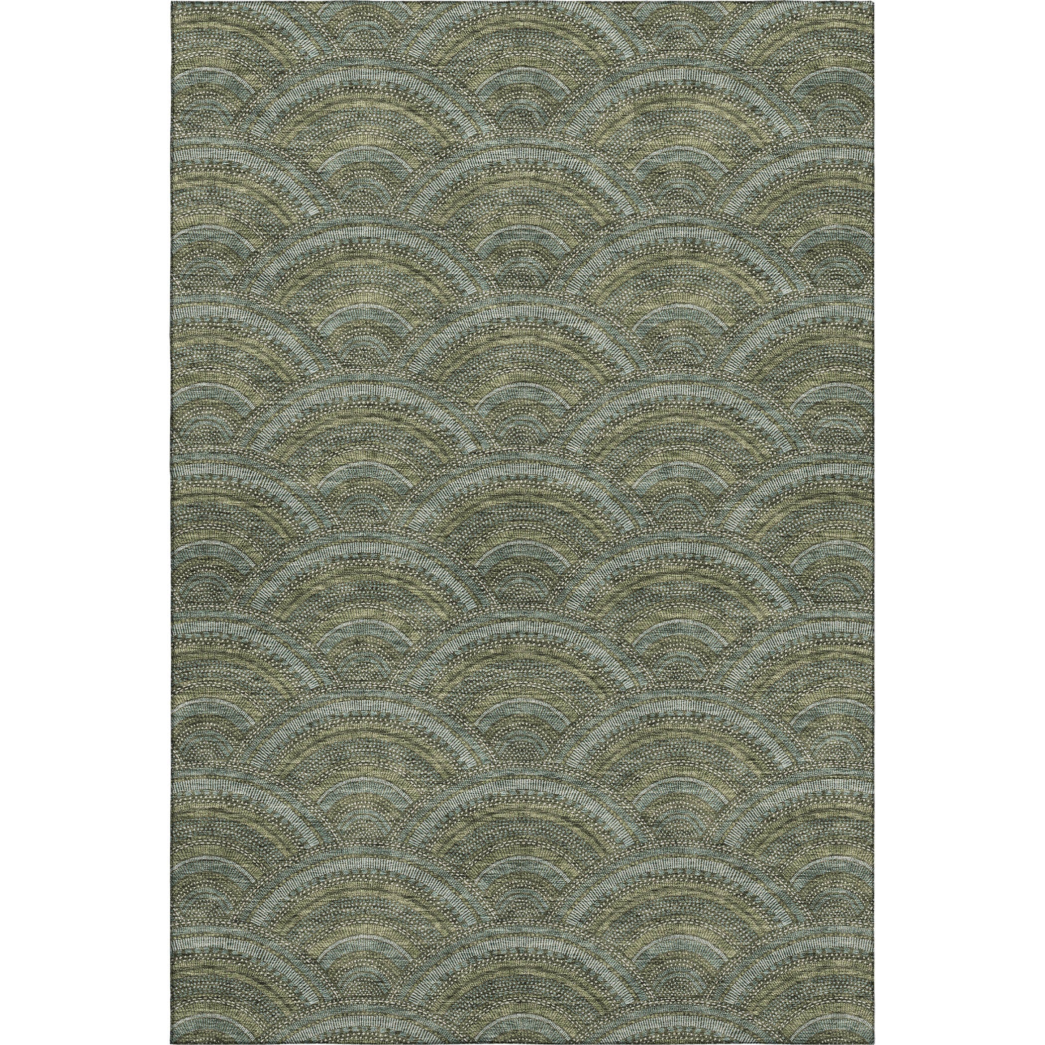 Nairobi Machine Washable Transitional Olive Green Rug 2'6" x 3'10" #shape_Rectangle