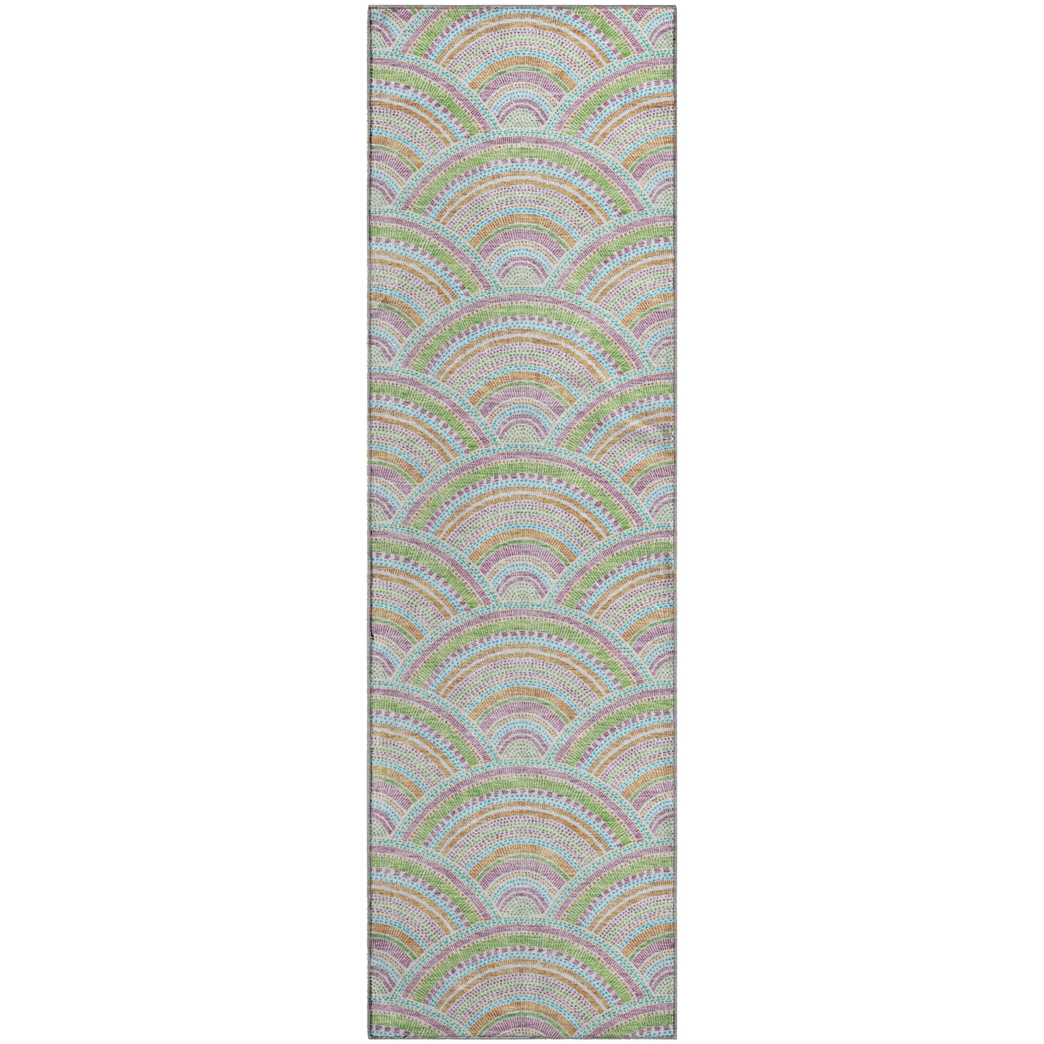 Nairobi Machine Washable Transitional Pearl Ivory Rug 2'3" x 7'6" #shape_Runner