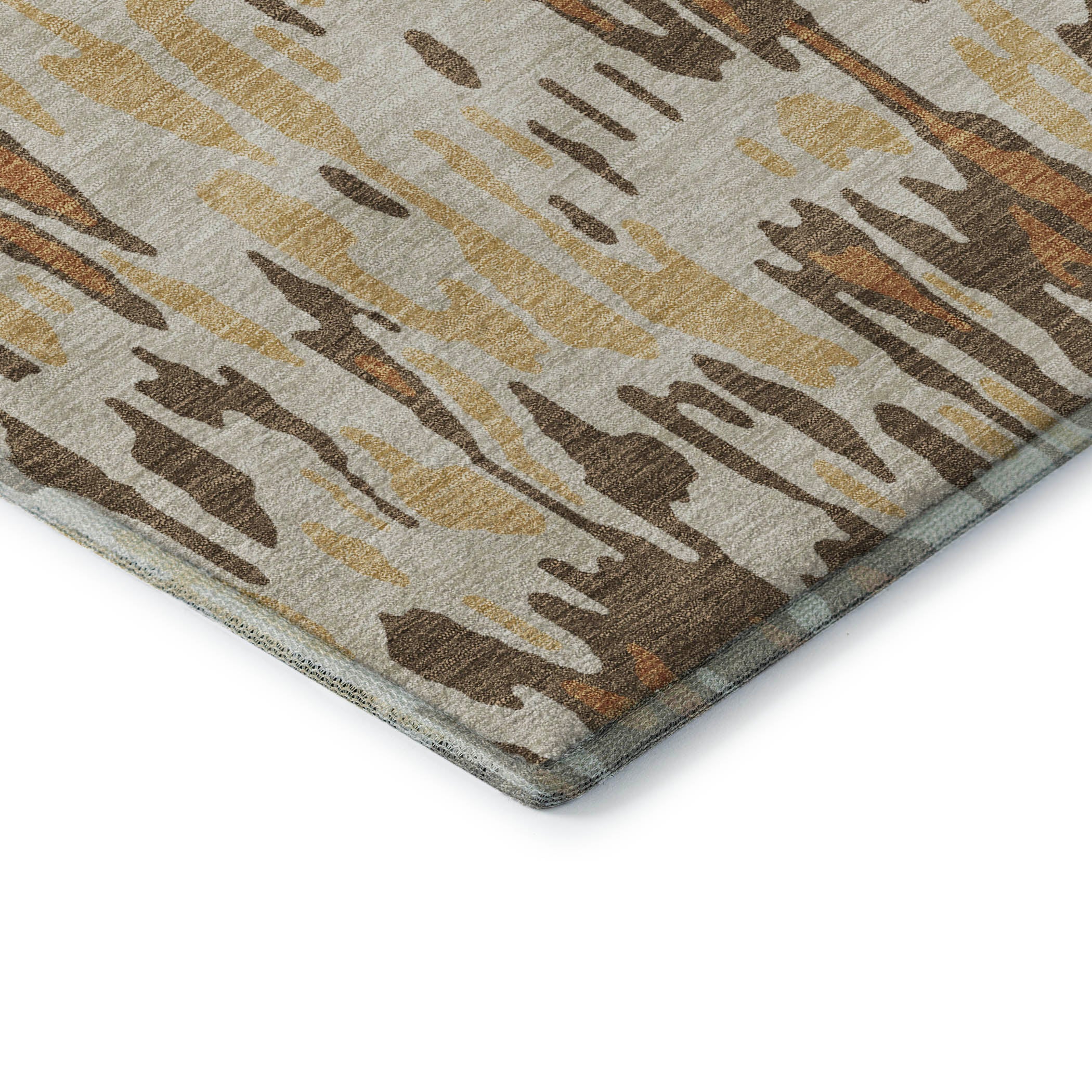 Luang Prabang Machine Washable Transitional Copper Orange Rug 1'8" x 2'6" #shape_Rectangle