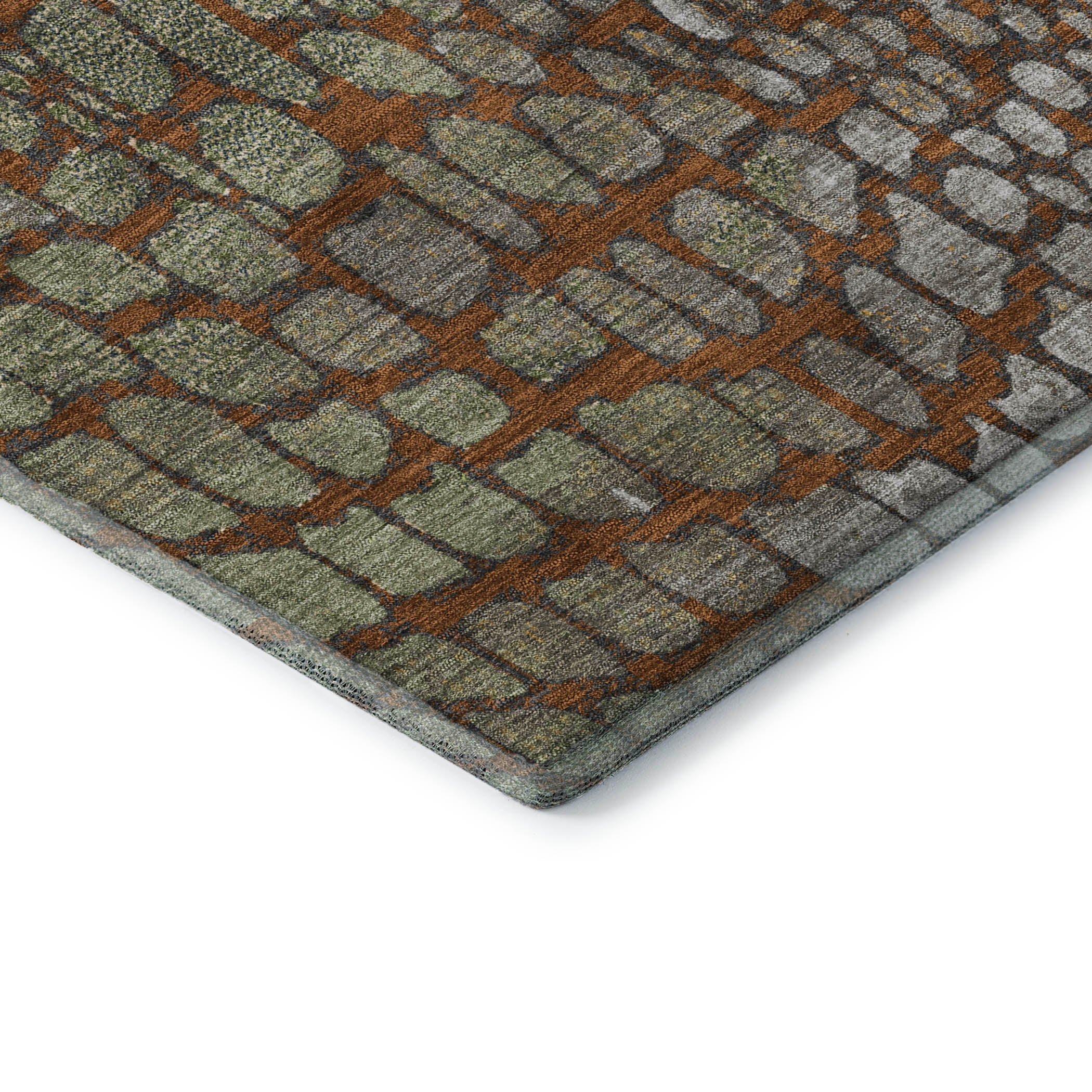 Sintra Machine Washable Transitional Paprika Orange Rug 1'8" x 2'6" #shape_Rectangle