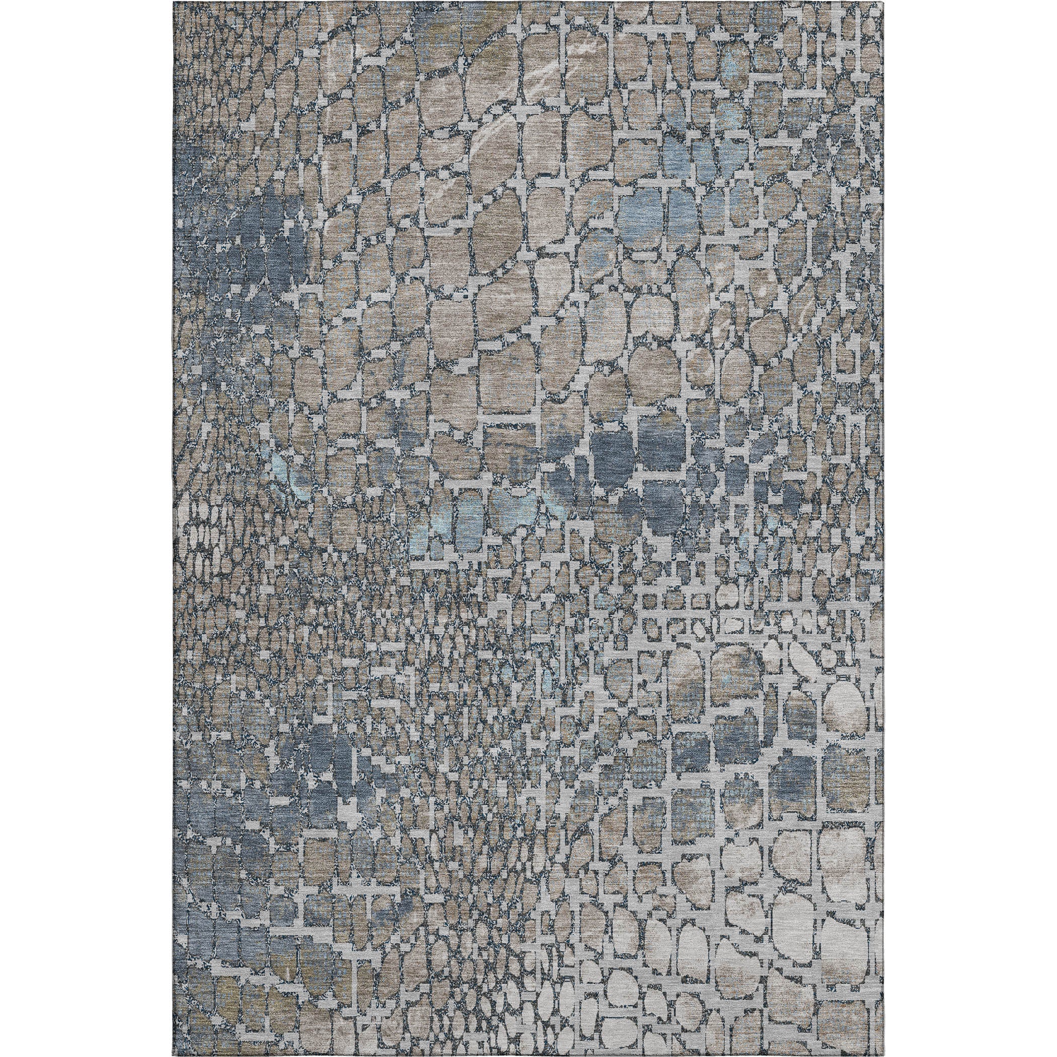 Sintra Machine Washable Transitional Silver Gray Rug 2'6" x 3'10" #shape_Rectangle