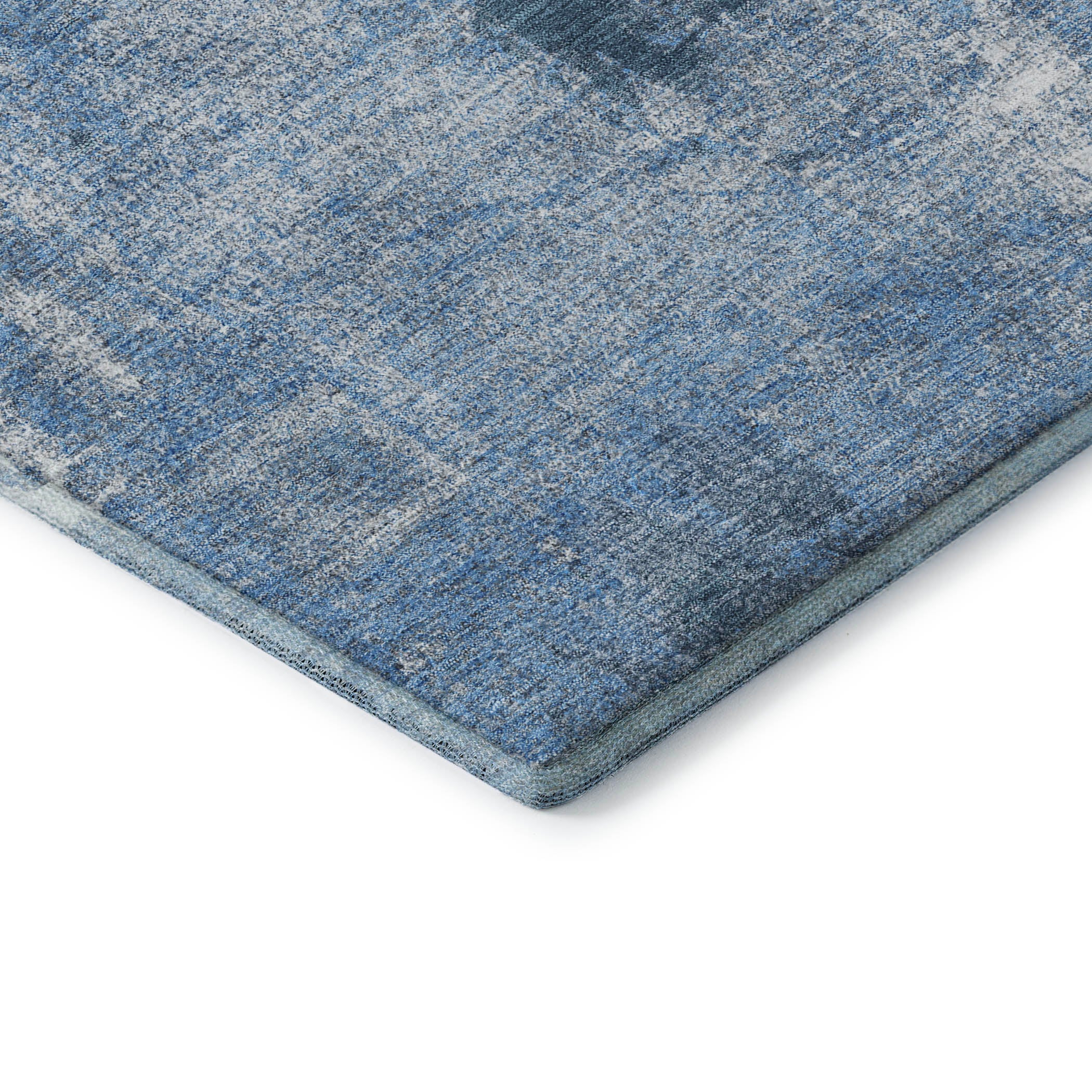 Antigua Machine Washable Transitional Denim Blue Rug 1'8" x 2'6" #shape_Rectangle