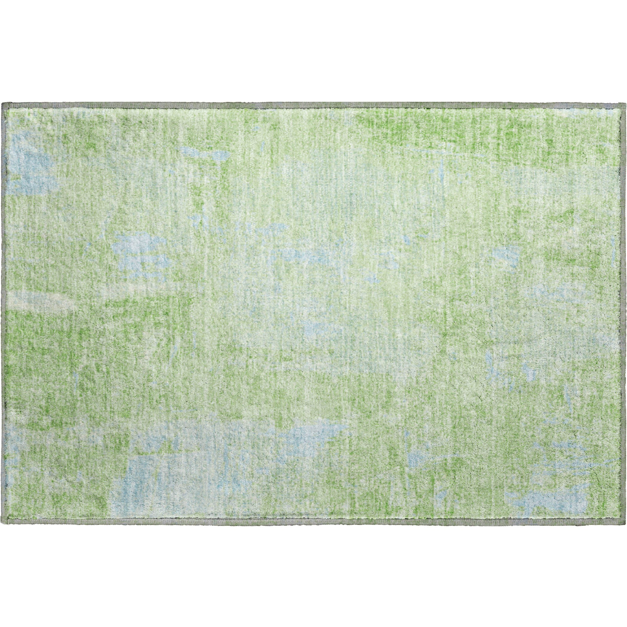 Antigua Machine Washable Transitional Green Rug 1'8" x 2'6" #shape_Rectangle