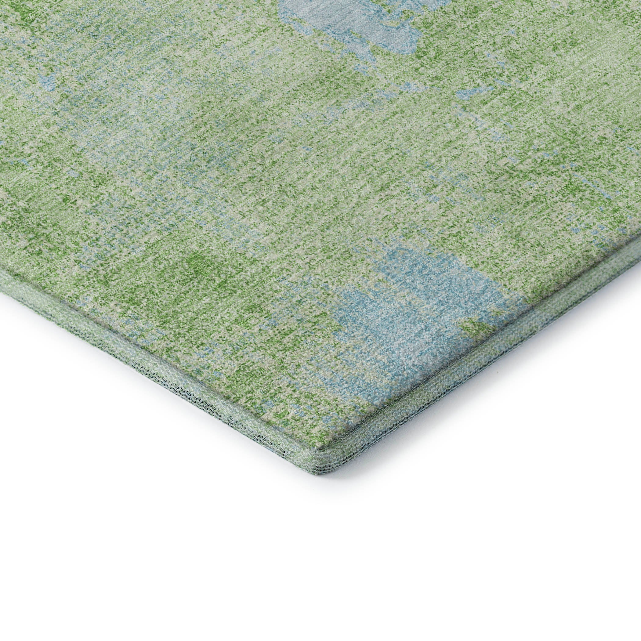 Antigua Machine Washable Transitional Green Rug 1'8" x 2'6" #shape_Rectangle