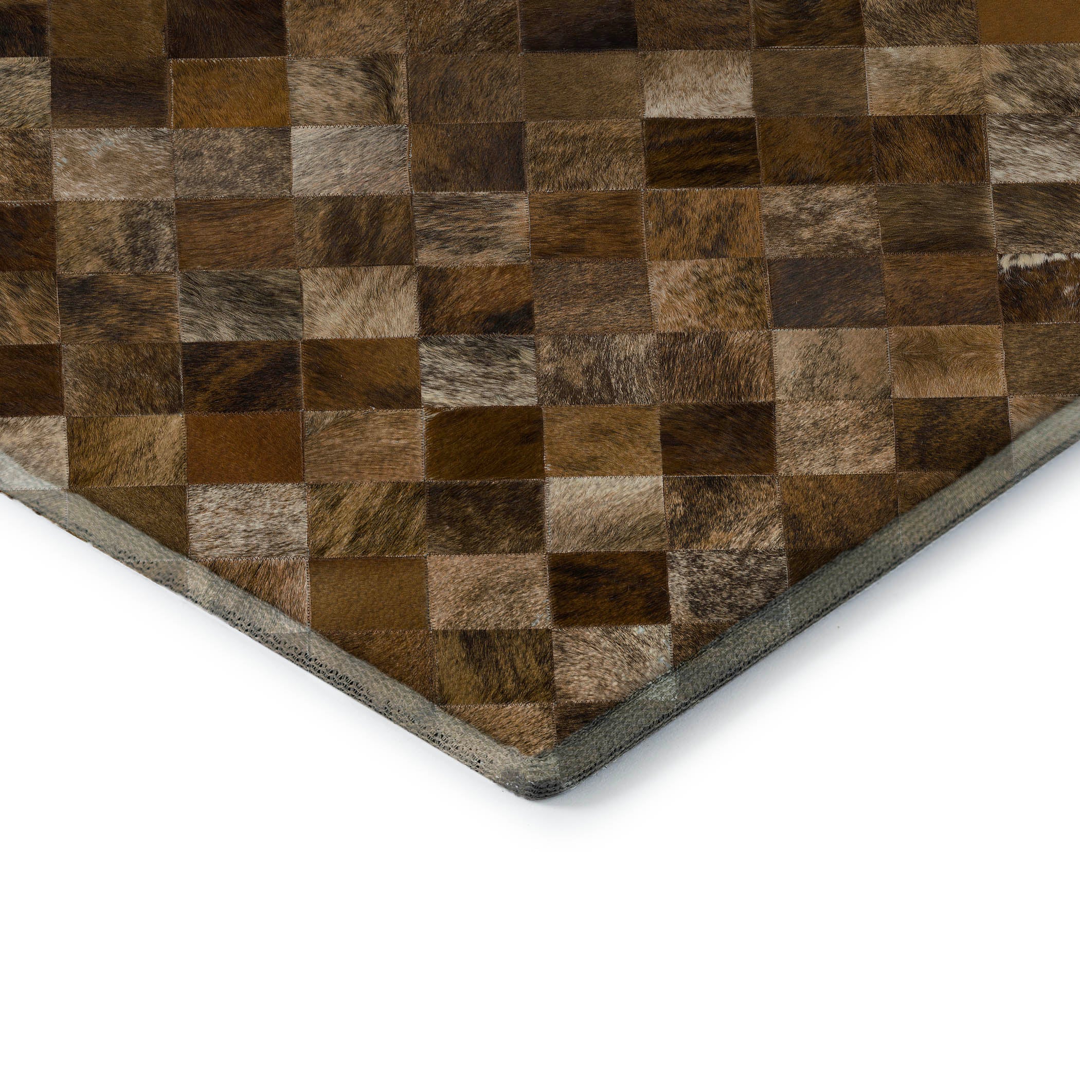 Nairobi Machine Washable Cowhide Brown Browns Rug 1'8" x 2'6" #shape_Rectangle