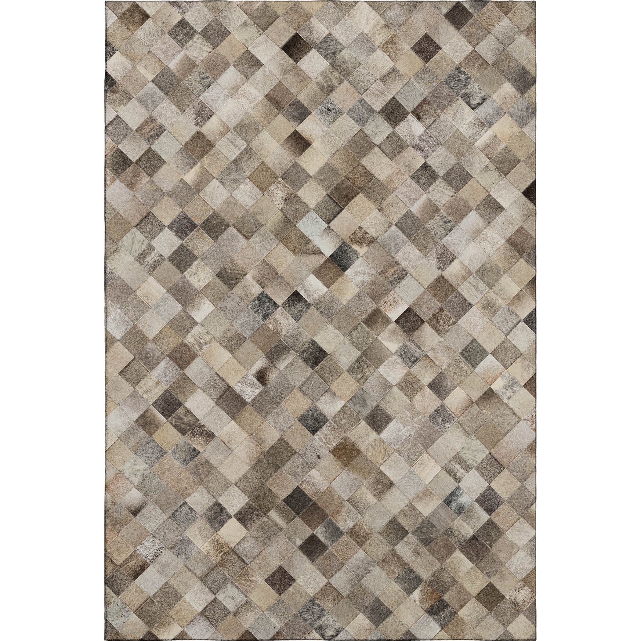 Nairobi Machine Washable Cowhide Gray Rug 2'6" x 3'10" #shape_Rectangle