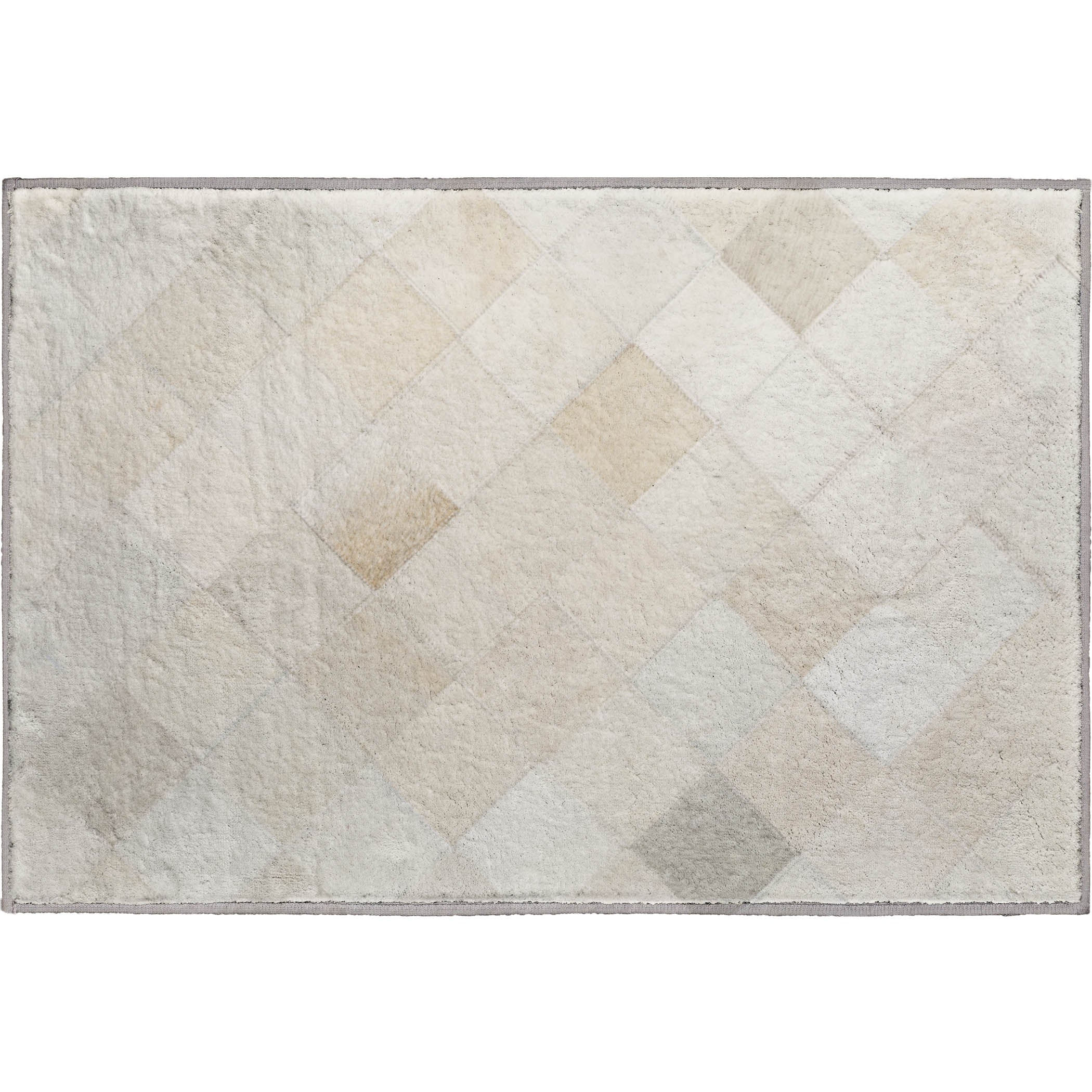 Nairobi Machine Washable Cowhide Ivory Rug 1'8" x 2'6" #shape_Rectangle