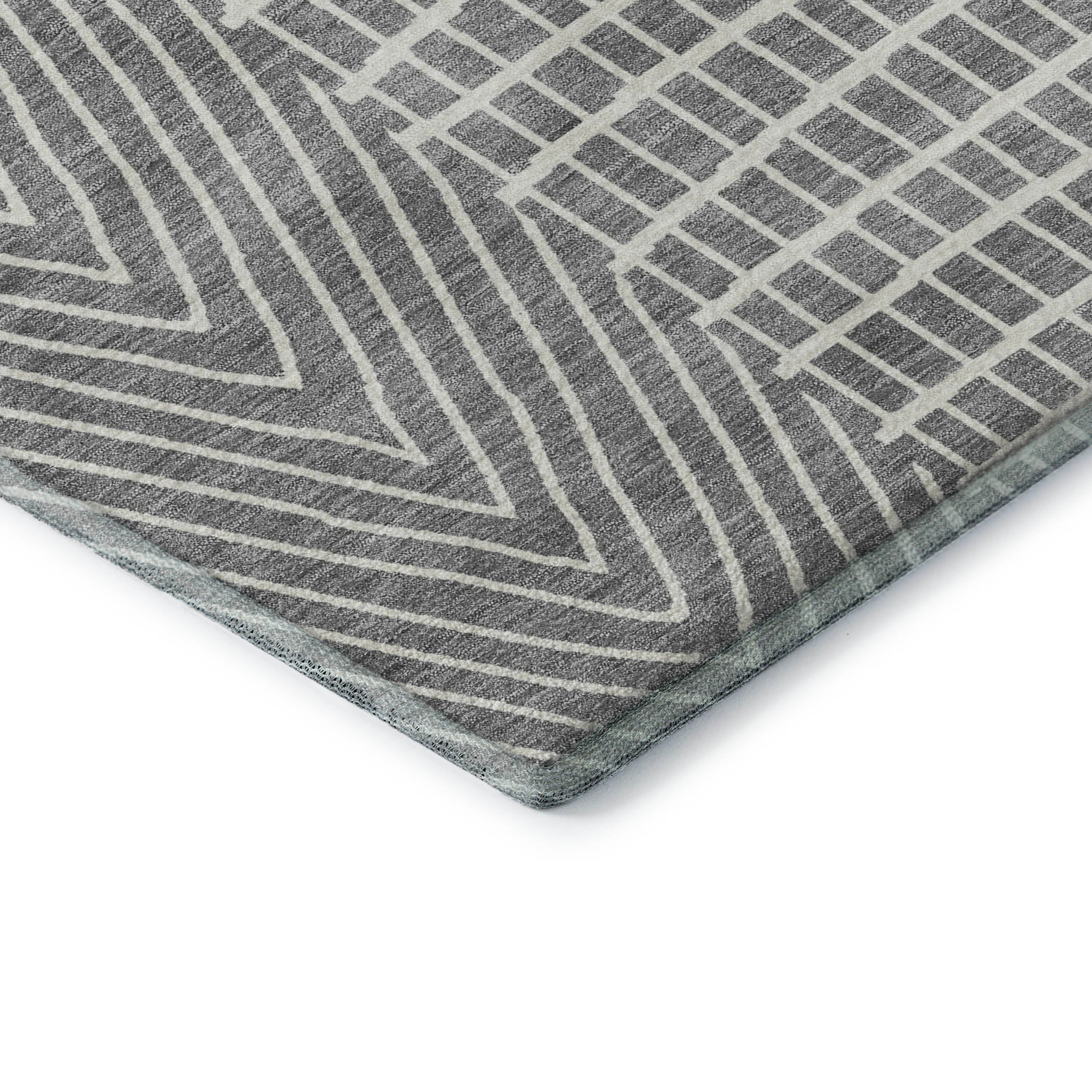 Athens Machine Washable Transitional Gray Rug 1'8" x 2'6" #shape_Rectangle