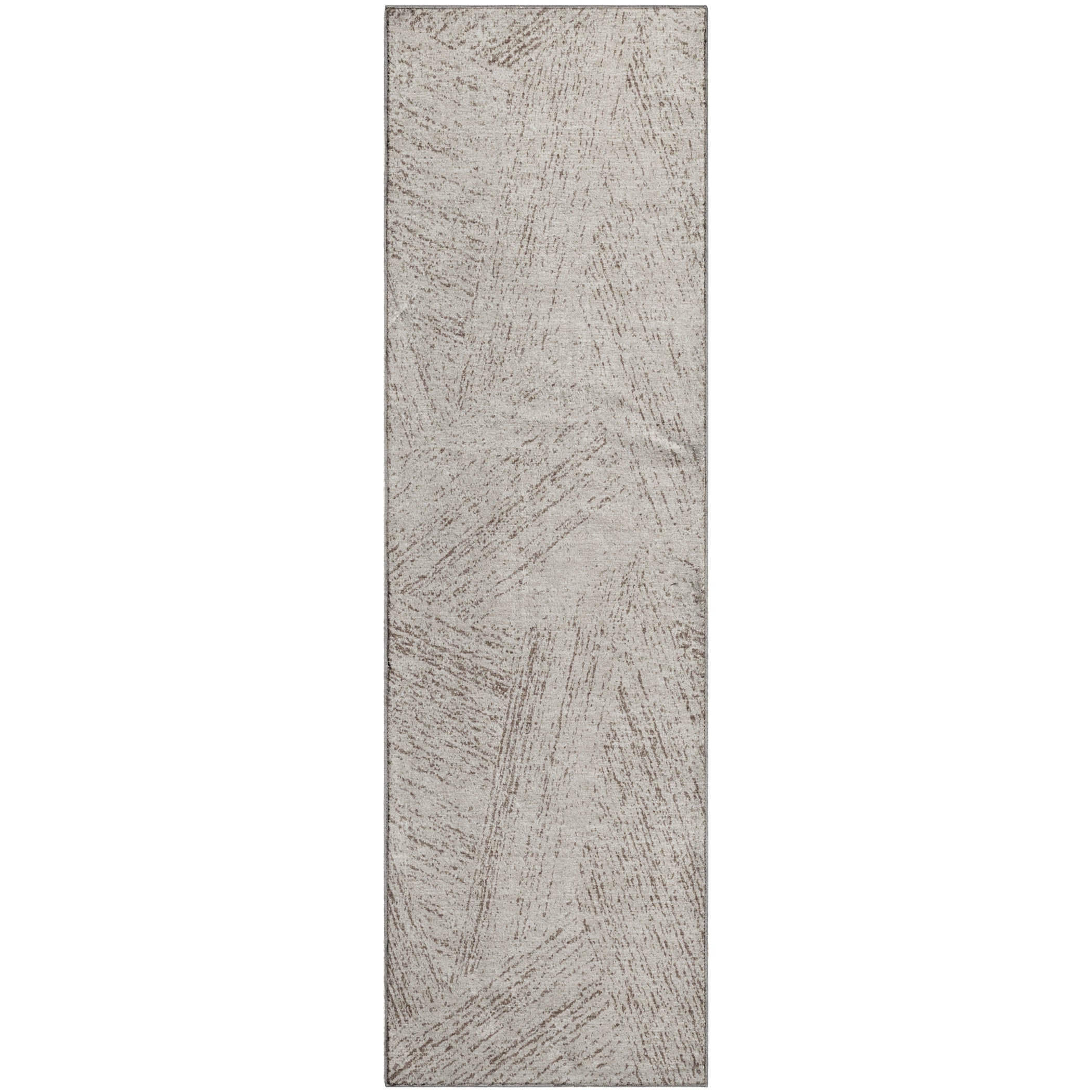 Lisbon Machine Washable Transitional Beige Brown Rug 2'3" x 7'6" #shape_Runner