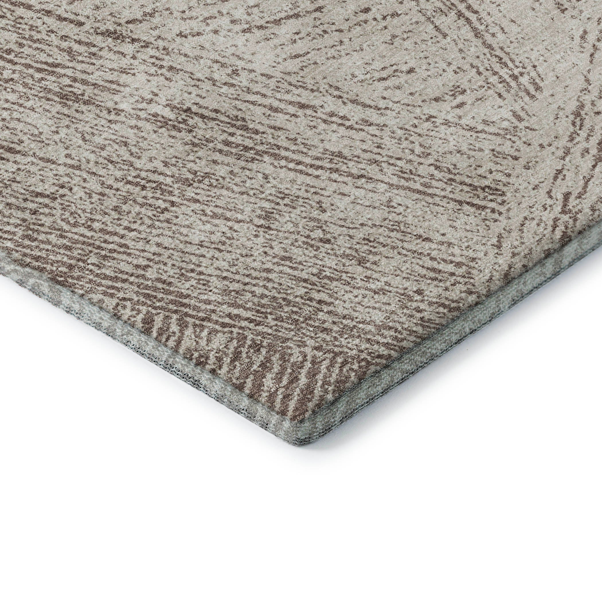 Lisbon Machine Washable Transitional Beige Brown Rug 1'8" x 2'6" #shape_Rectangle