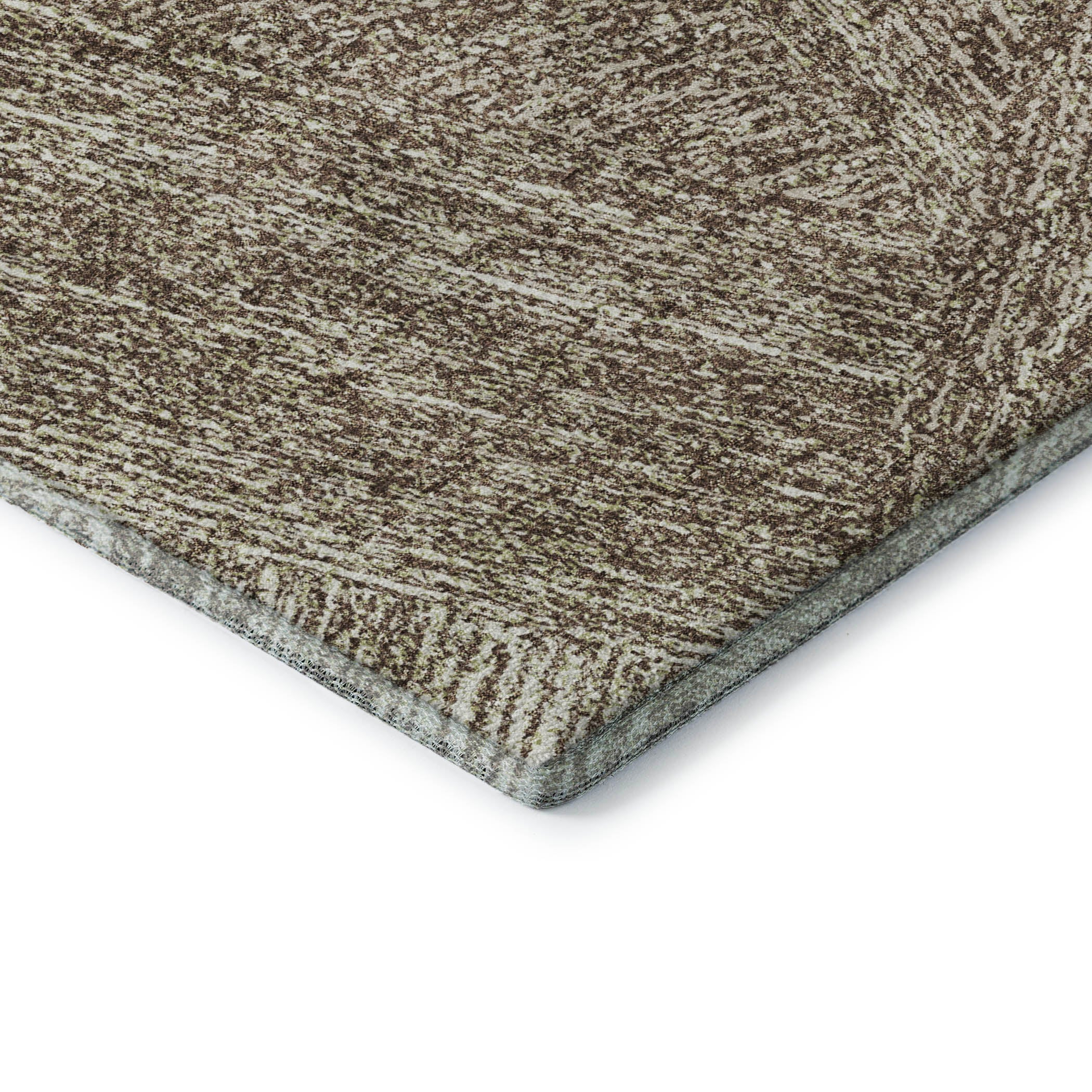 Lisbon Machine Washable Transitional Chocolate Brown Rug 1'8" x 2'6" #shape_Rectangle