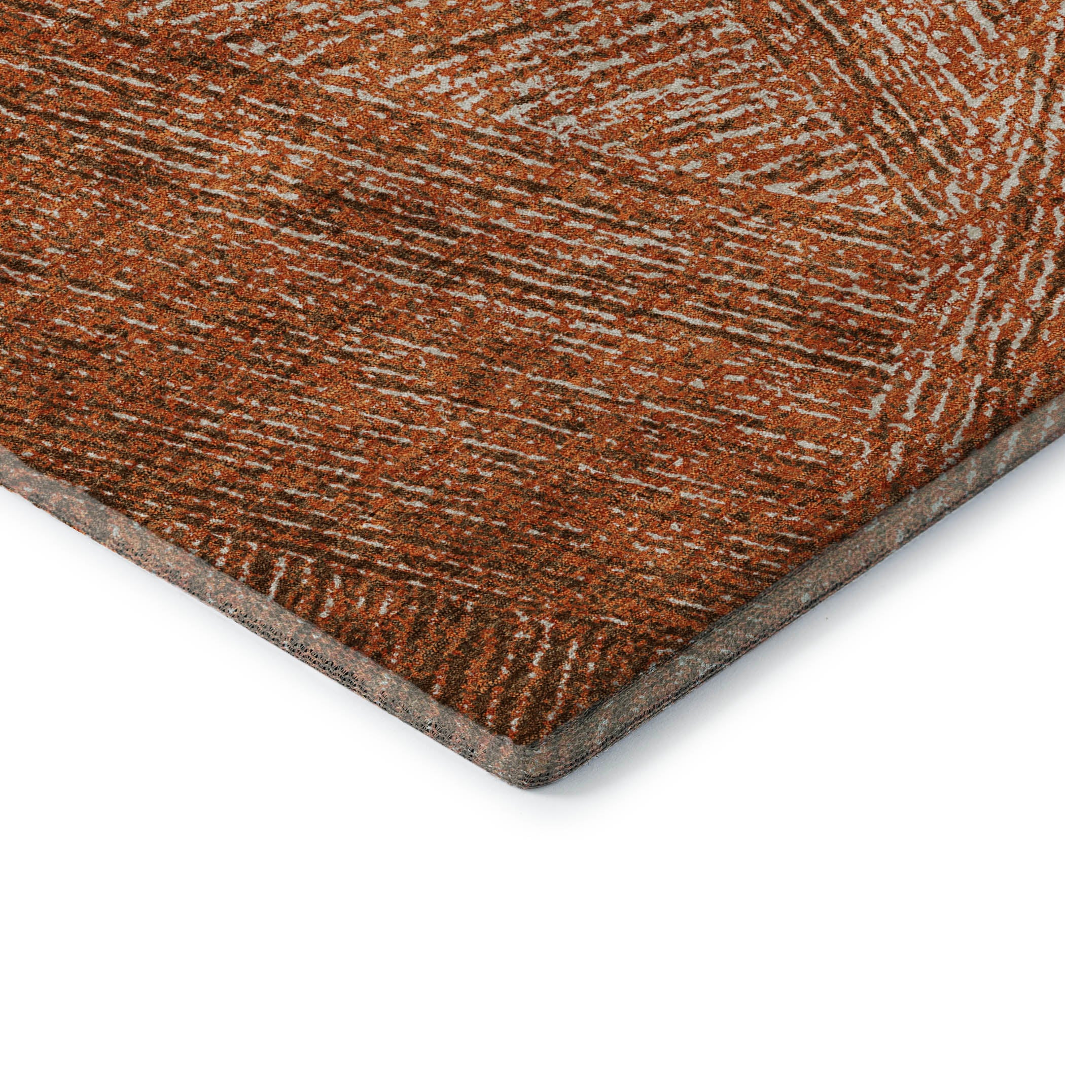 Lisbon Machine Washable Transitional Copper Orange Rug 1'8" x 2'6" #shape_Rectangle