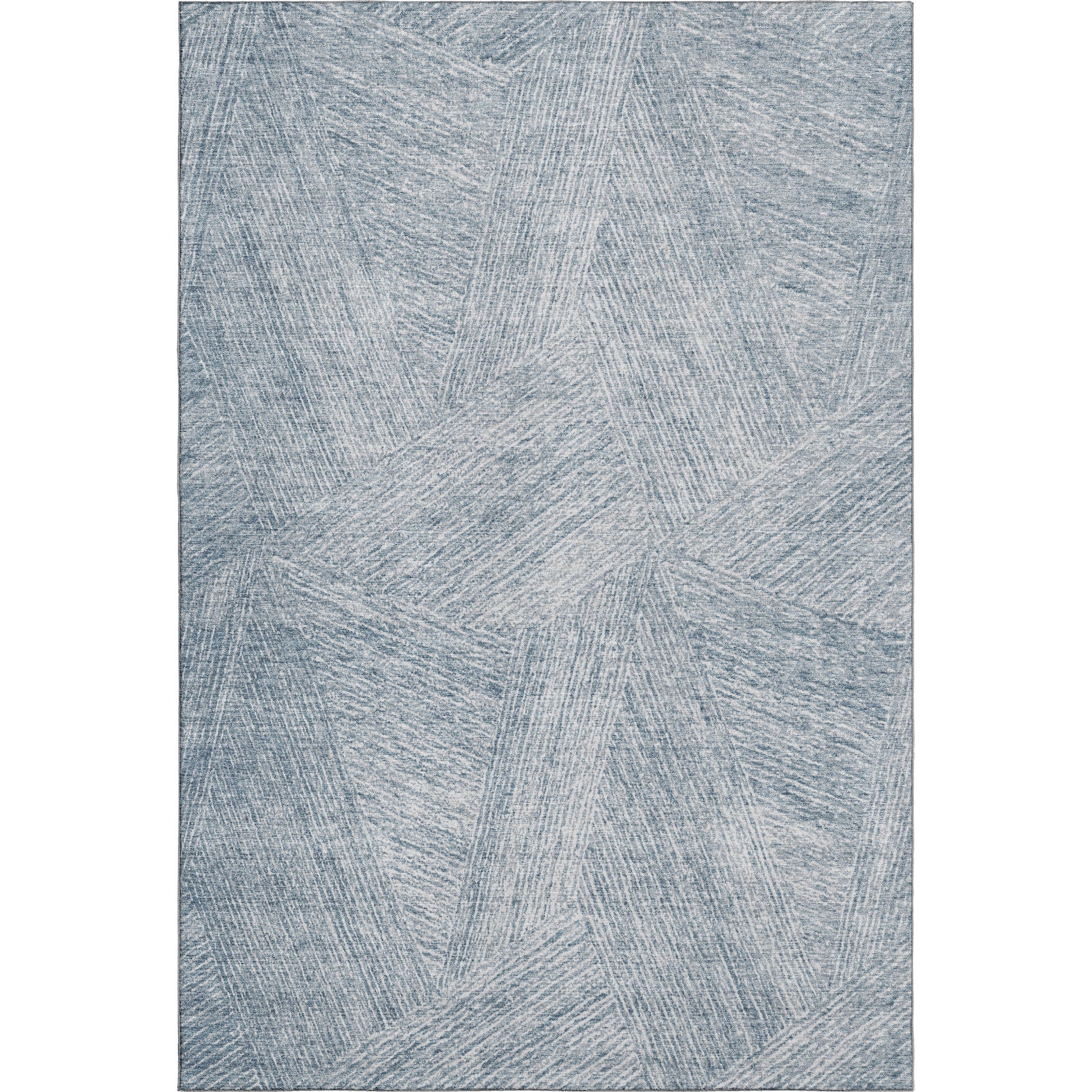 Lisbon Machine Washable Transitional Denim Blue Rug 2'6" x 3'10" #shape_Rectangle